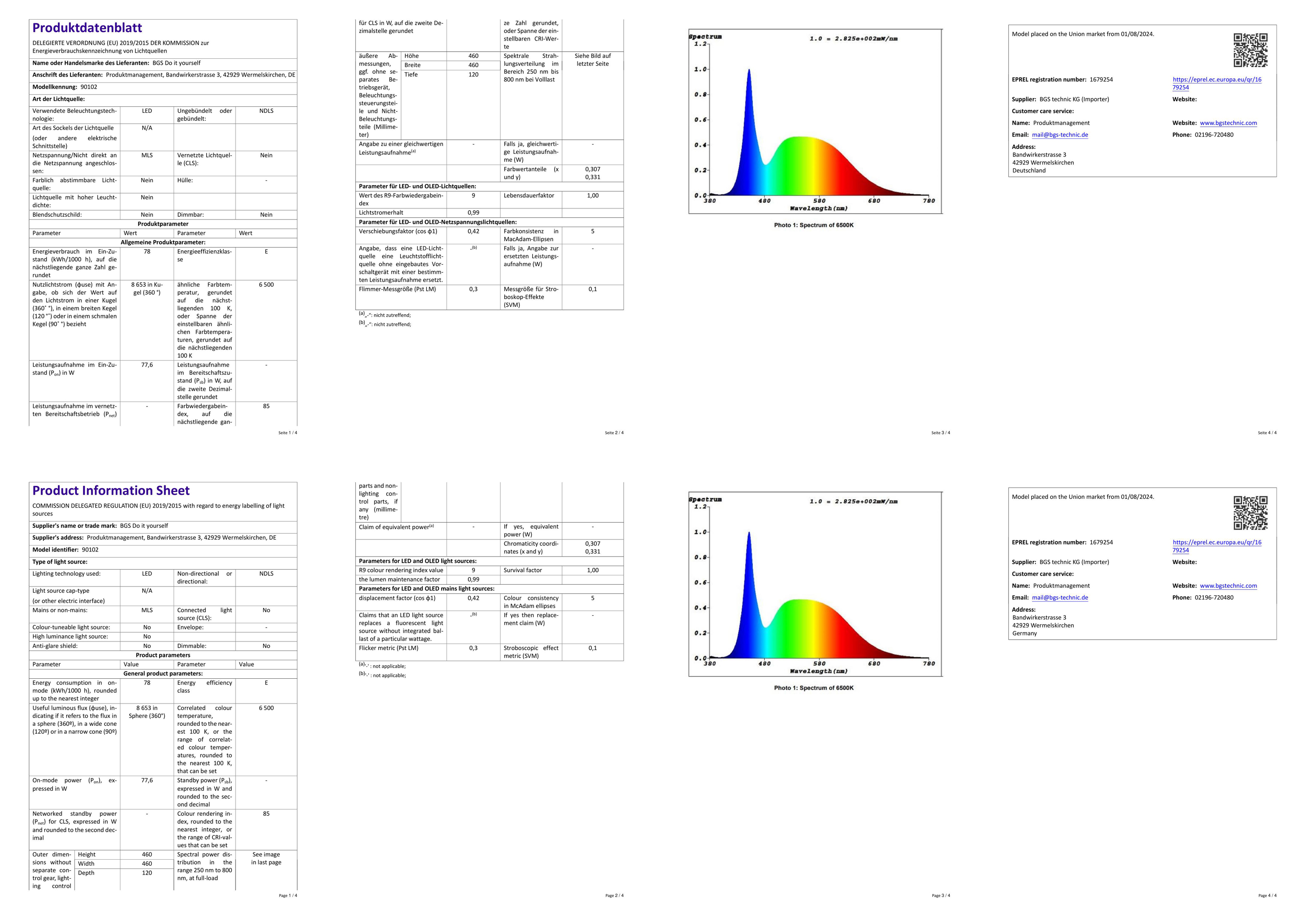 BGS LED-Garagenleuchte | 78 W