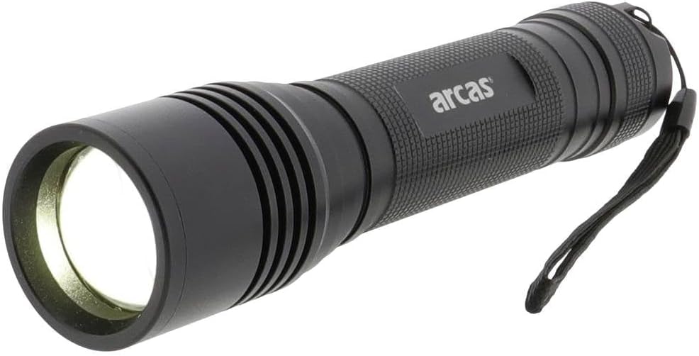 Arcas 18W Zoom Hochleistungstaschenlampe 1600 Lumen schwarz