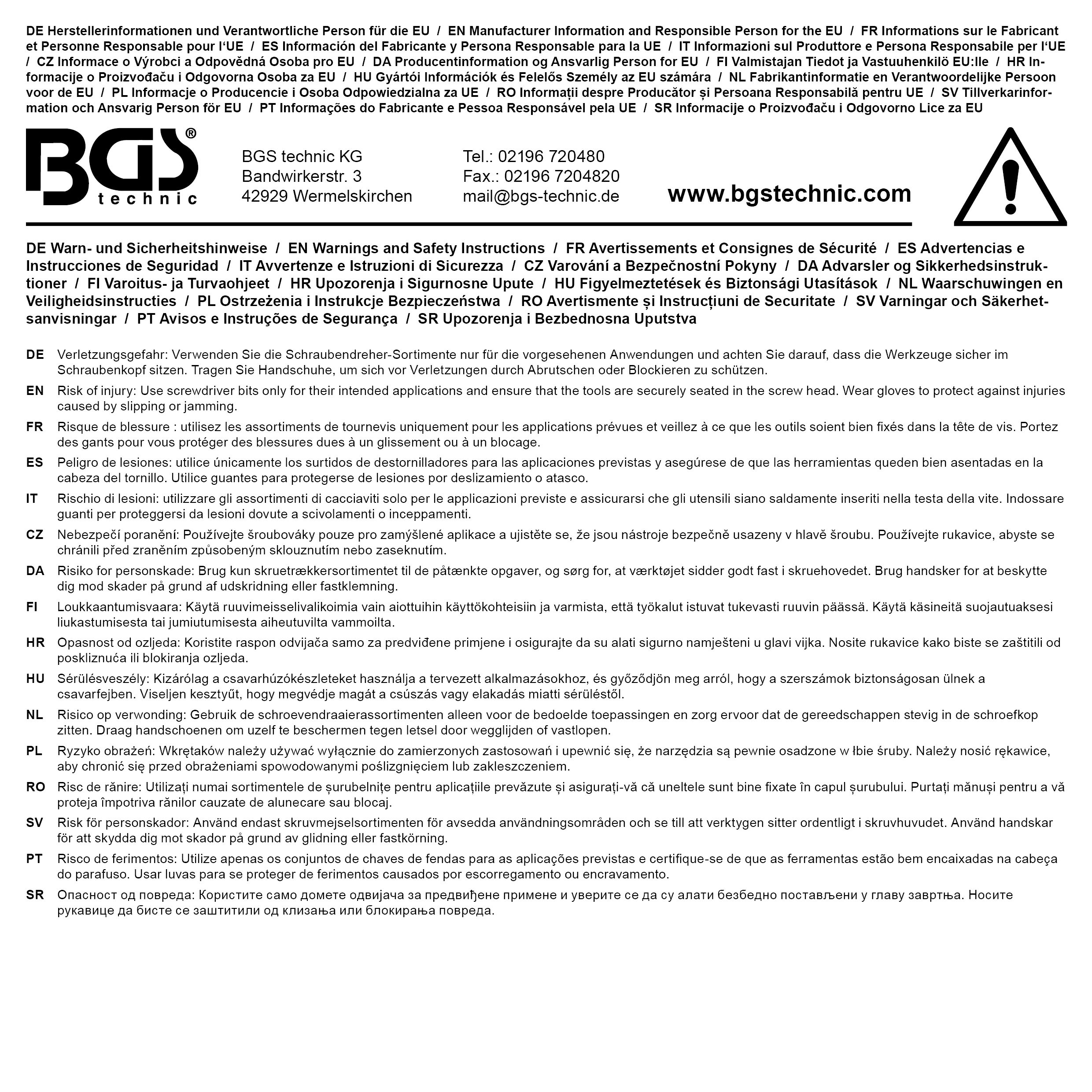 BGS Hand-Schlagschrauber-Satz mit Bits | 5-tlg.