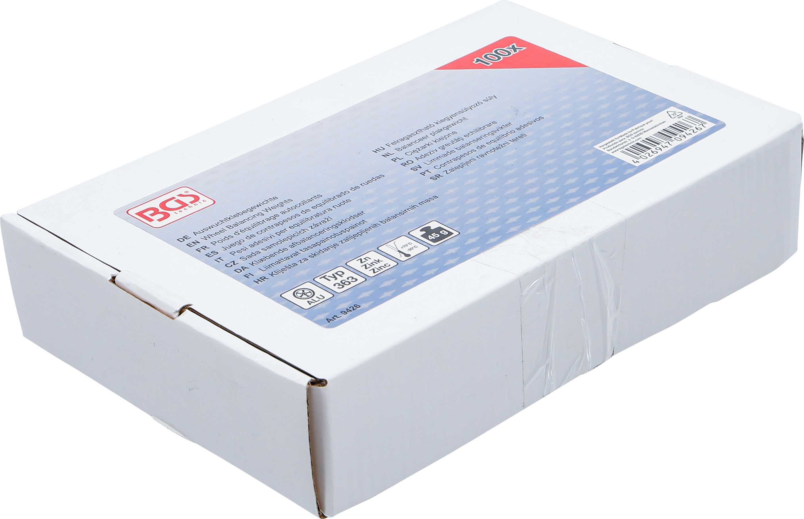 BGS Auswuchtklebegewichte | Typ 363 | 45 g | 100-tlg.