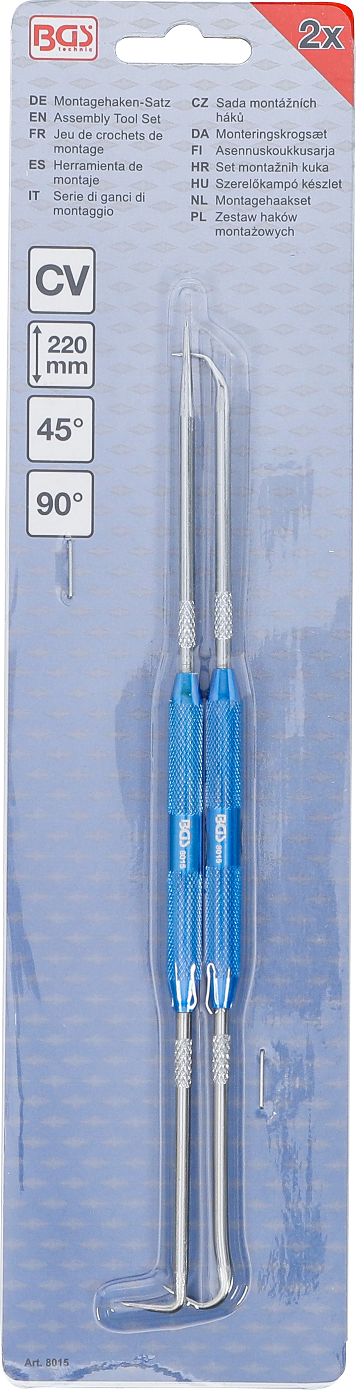 BGS Montagehaken-Satz | 220 mm | 2-tlg.