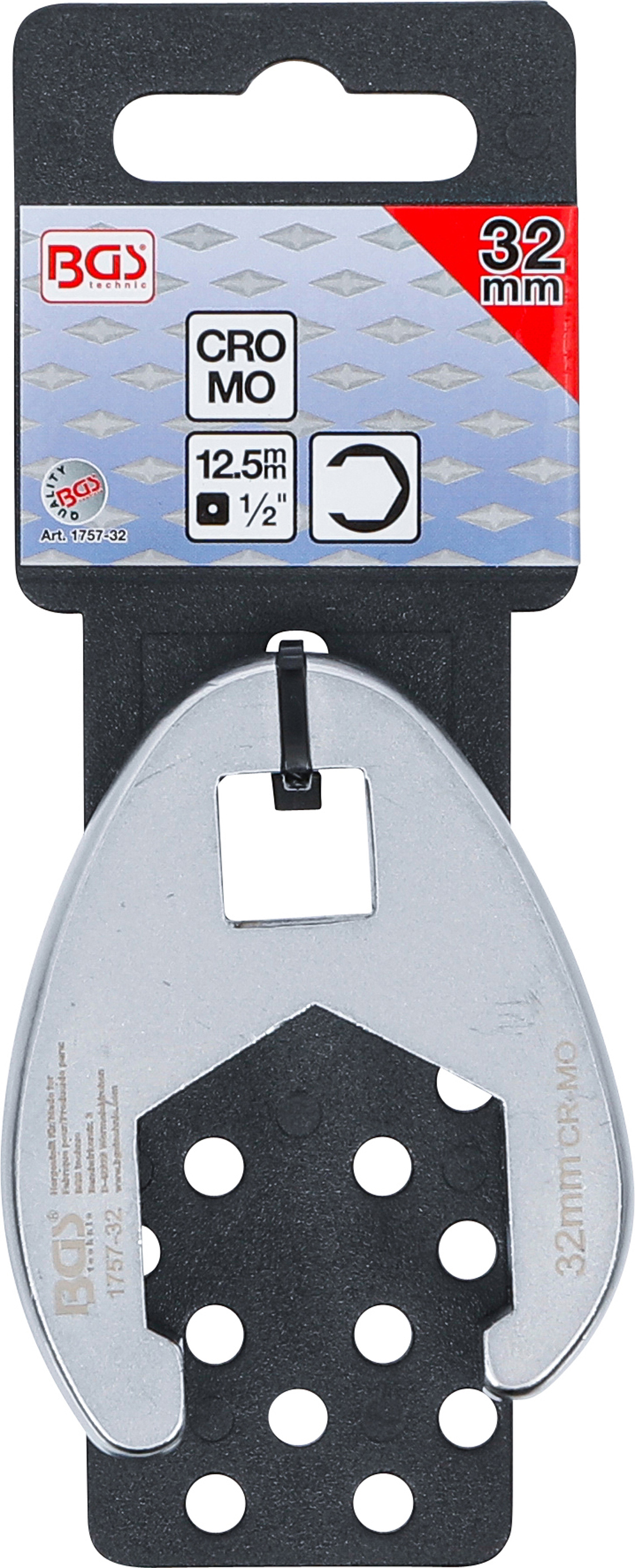 BGS Hahnenfußschlüssel | Antrieb Innenvierkant 12,5 mm (1/2") | SW 32 mm