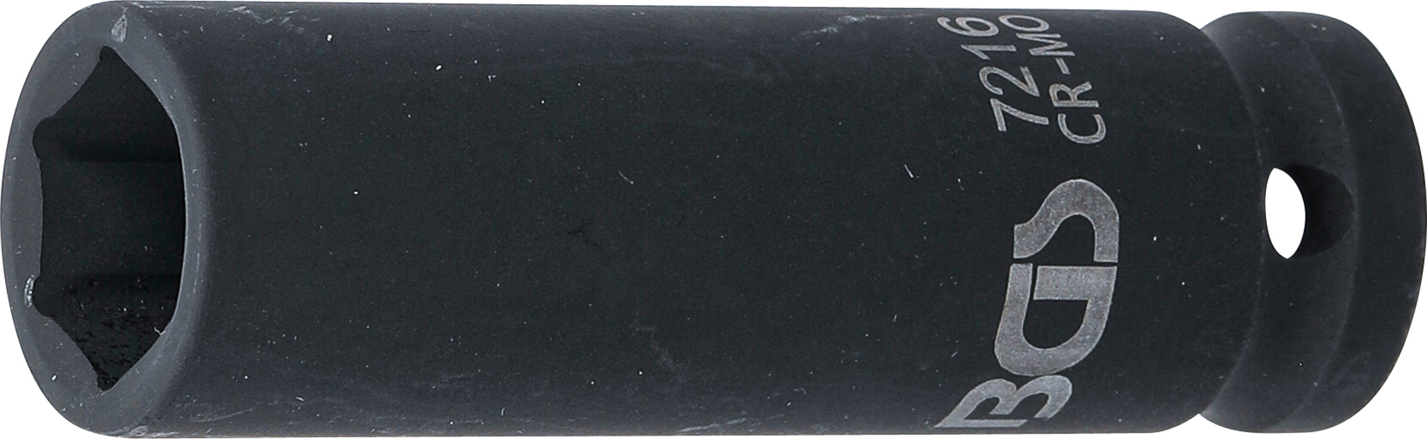 BGS Kraft-Steckschlüssel-Einsatz Sechskant, tief | Antrieb Innenvierkant 12,5 mm (1/2") | SW 16 mm