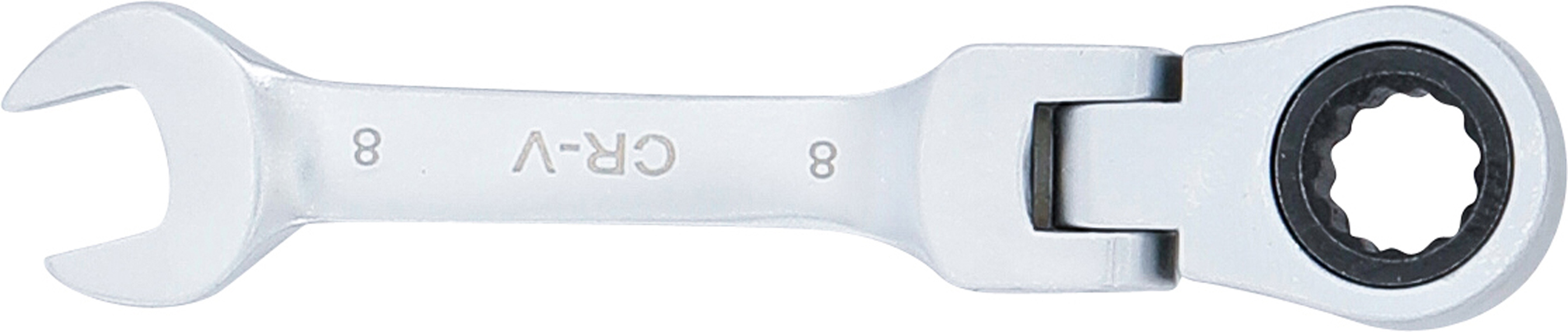 BGS Ratschenring-Maulschlüssel | kurz | abwinkelbar | SW 8 mm