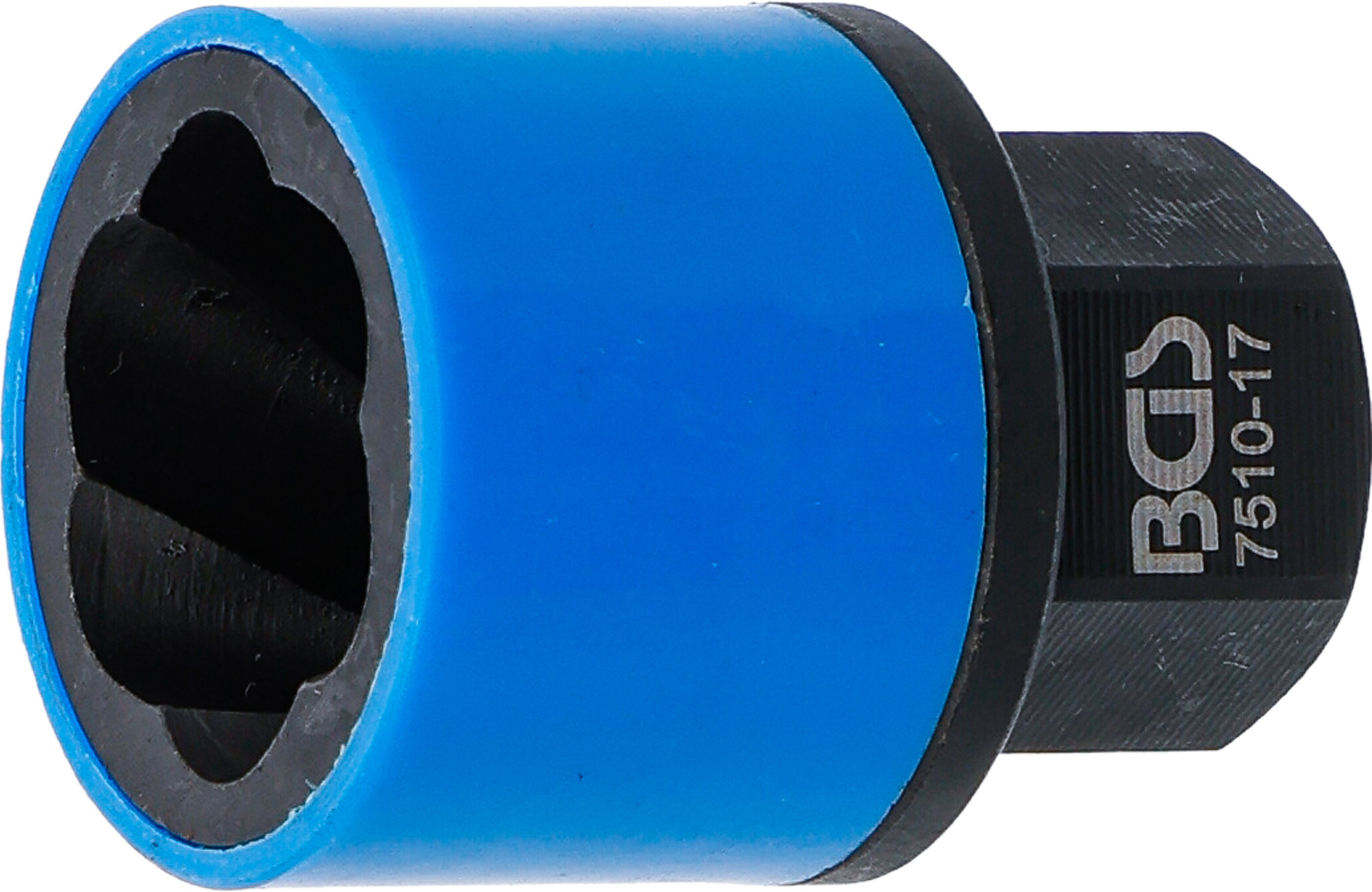 BGS Spiral-Profil-Steckschlüssel-Einsatz / Schraubenausdreher | Antrieb Außensechskant 17 mm | SW 17 mm