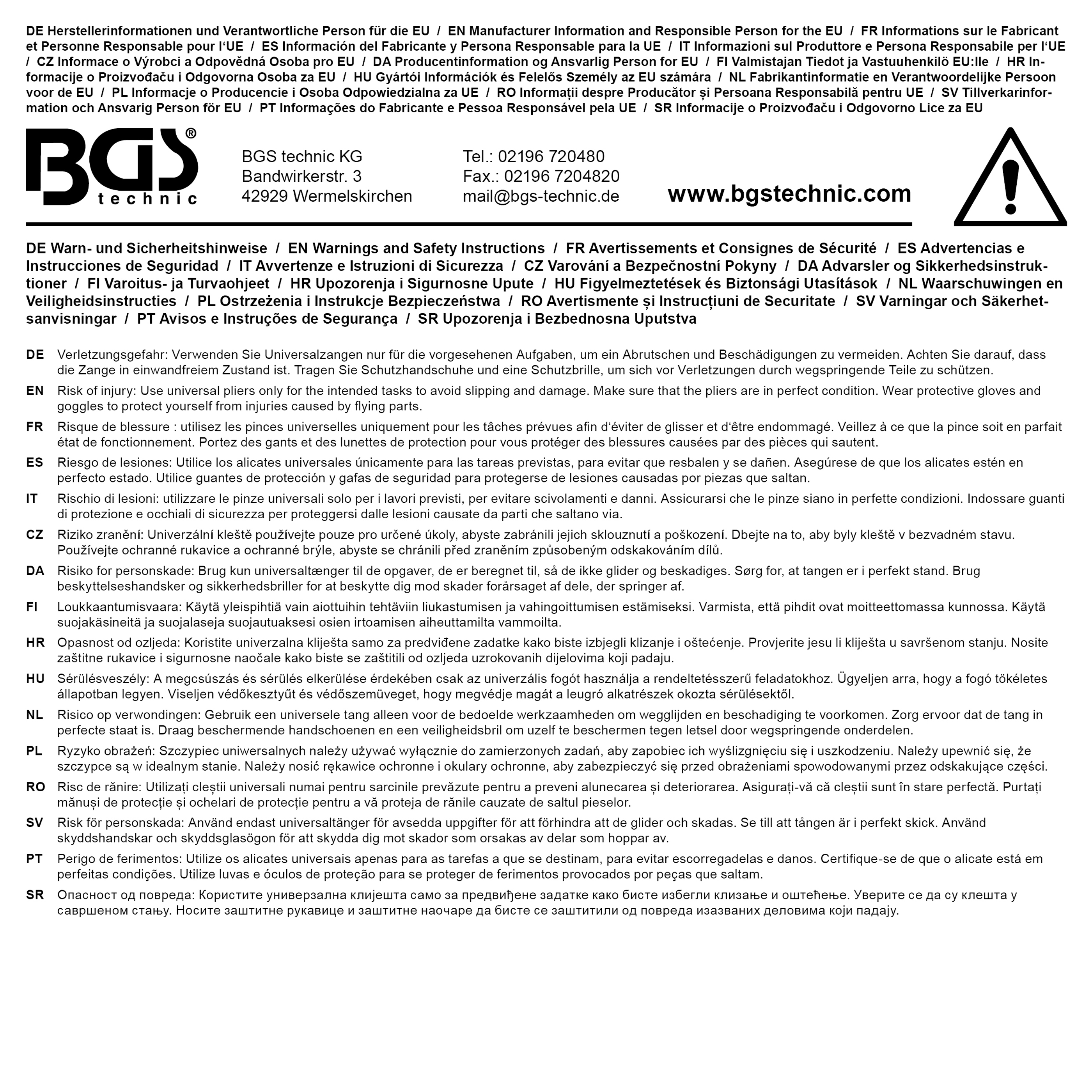BGS Nadelzange | 150 mm
