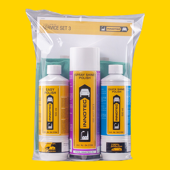 Innotec Service Set 3 Politurenset Easy Spray Shine Quick Shine Polish 4tlg