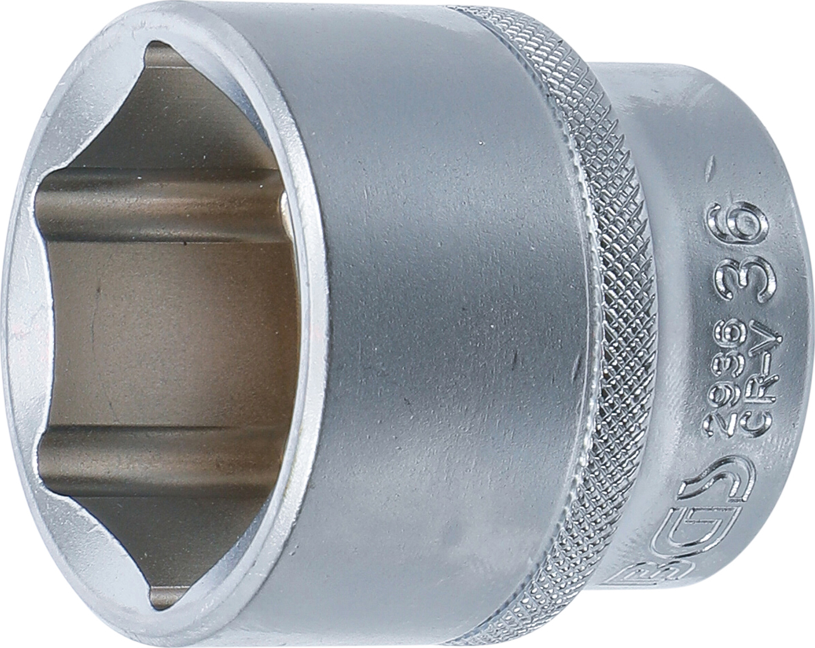 BGS Steckschlüssel-Einsatz Sechskant | Antrieb Innenvierkant 12,5 mm (1/2") | SW 36 mm