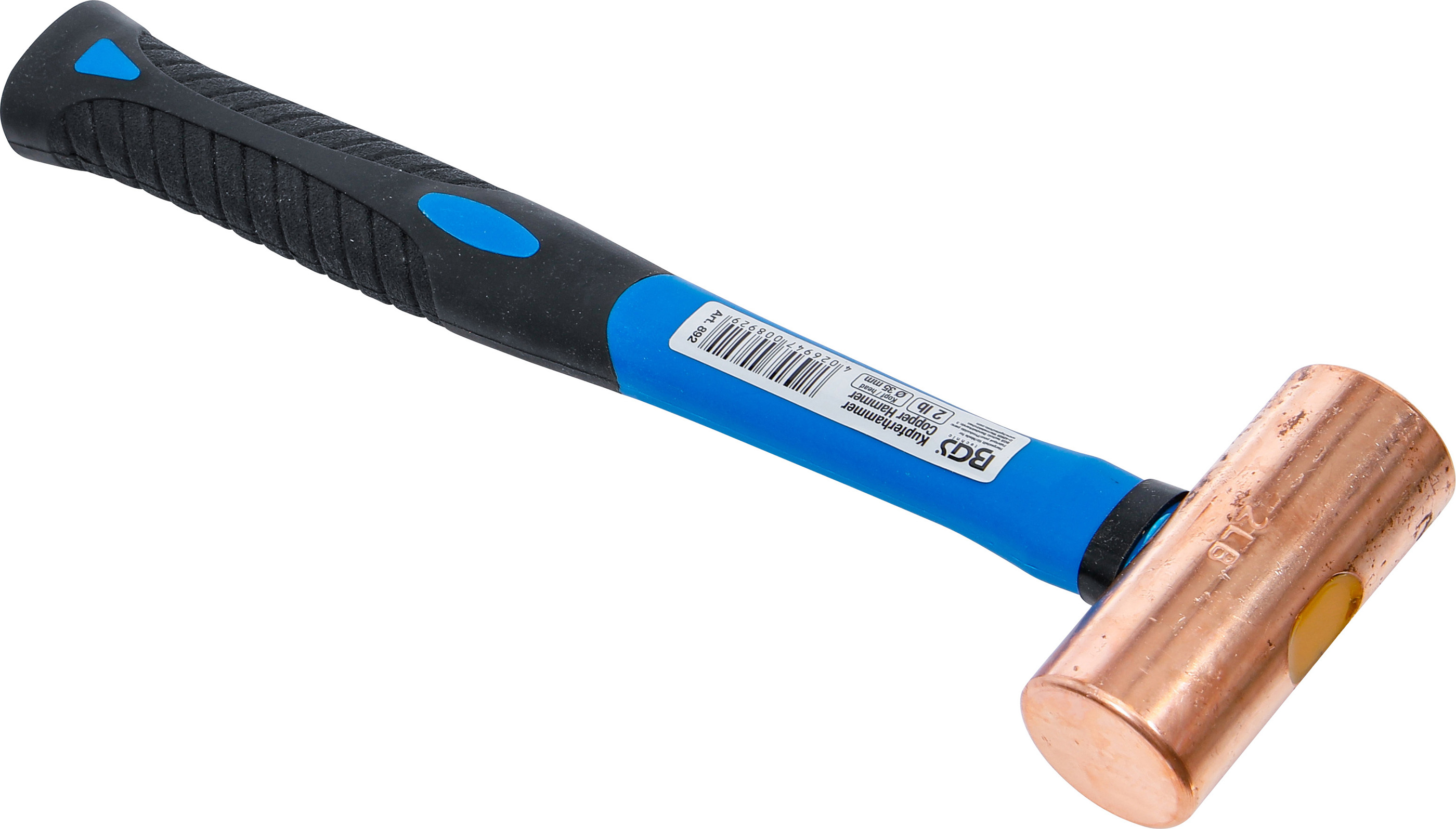 BGS Kupferhammer | Fiberglasstiel | Ø 35 mm | 907 g (2 lb) - Kopf