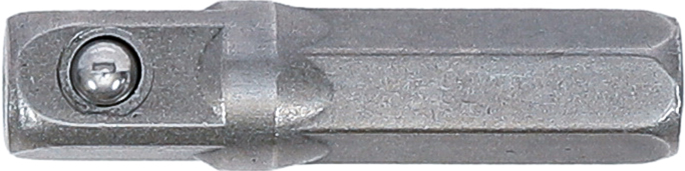 BGS Bit-Knarren-Adapter | Außensechskant 6,3 mm (1/4") - Außenvierkant 6,3 mm (1/4") | 30 mm