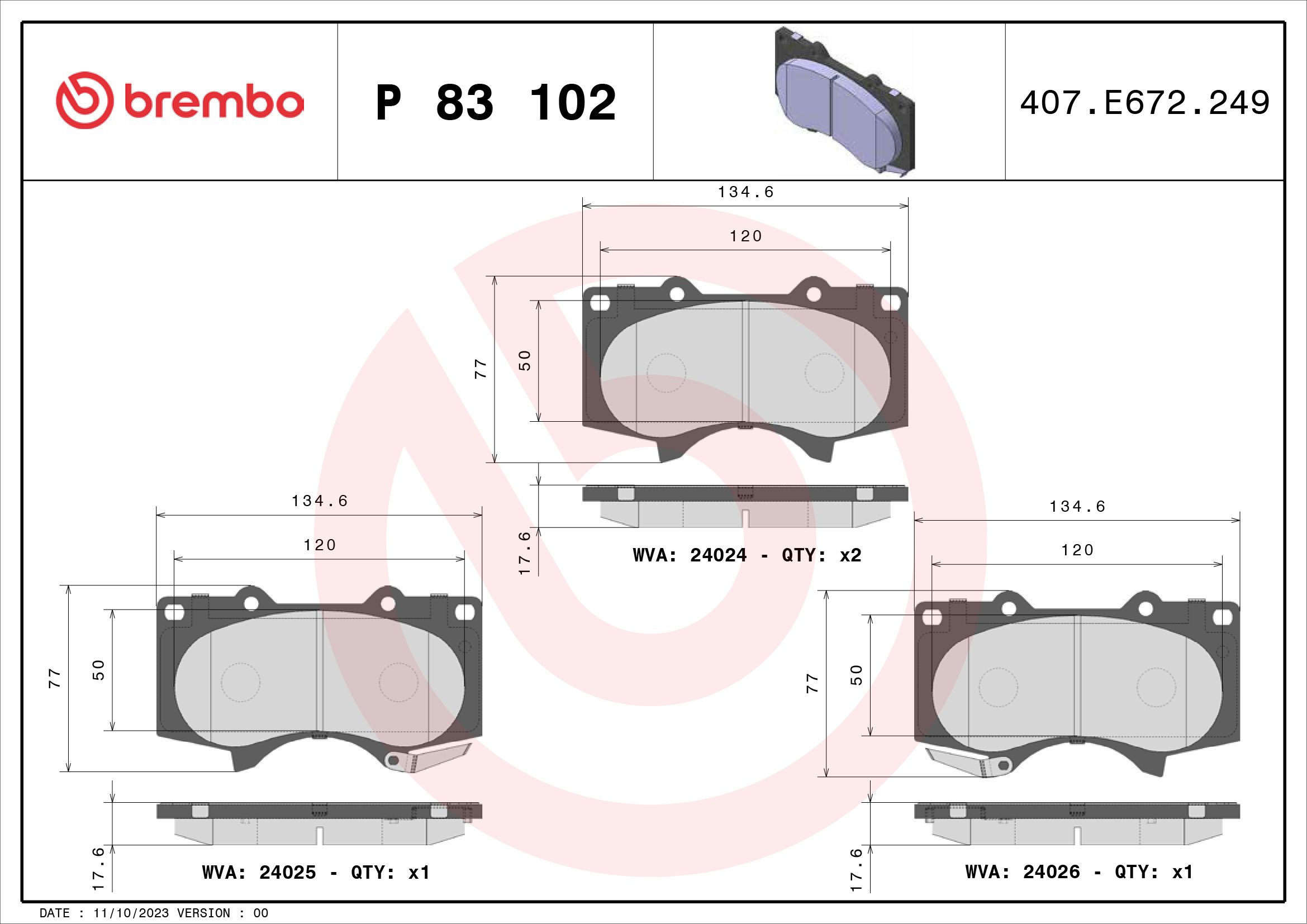 Bremsbelagsatz, Scheibenbremse
