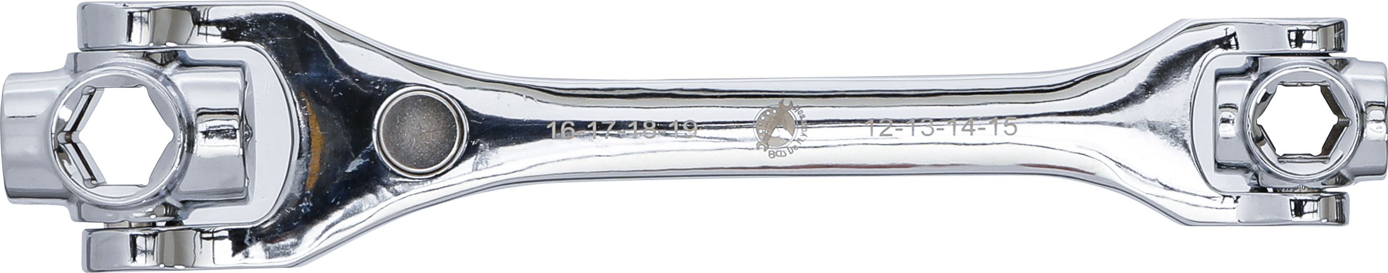 BGS Spezialschlüssel | 8-in-1 | Abtrieb Sechskant SW 12 - 19 mm