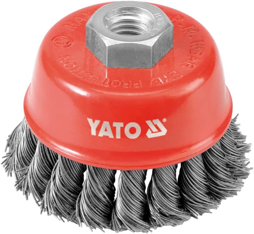 Yato Stahldraht Topfbürste Reinigungsbürste 60 mm M14