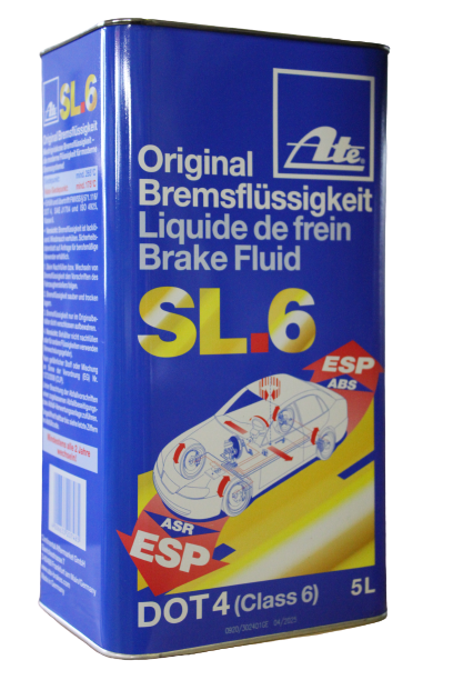 ATE Original Bremsflüssigkeit SL.6 DOT-4 Brake Fluid 5 Liter