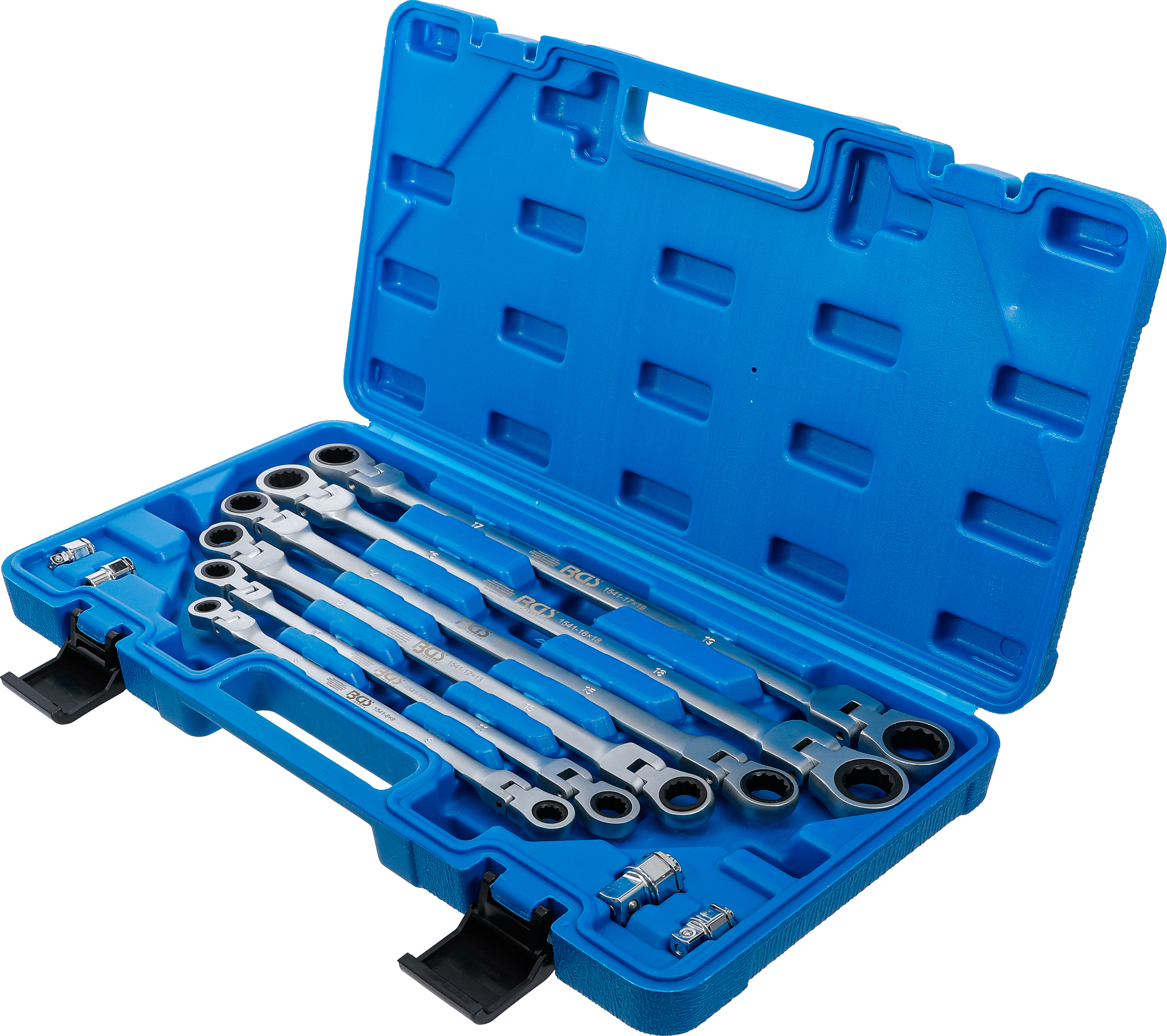 BGS Doppel-Ratschen-Gelenkschlüssel-Satz | SW 8 - 19 mm | 10-tlg.