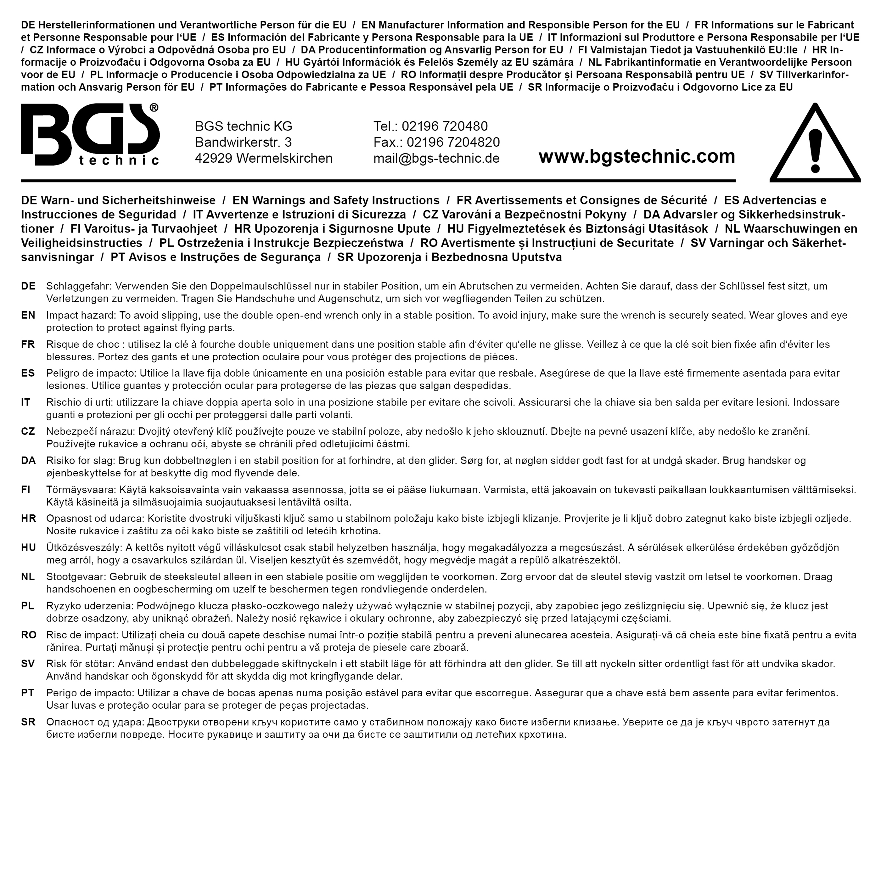 BGS Doppel-Maulschlüssel | SW 36 x 41 mm BGS Doppel-Maulschlüssel | SW 36 x 41 mm