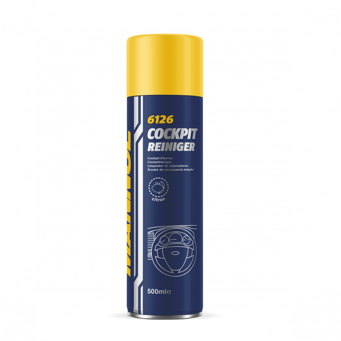 Mannol Cockpit Reiniger Spray Citron Kunststoffpflege Zitrone 500 ml