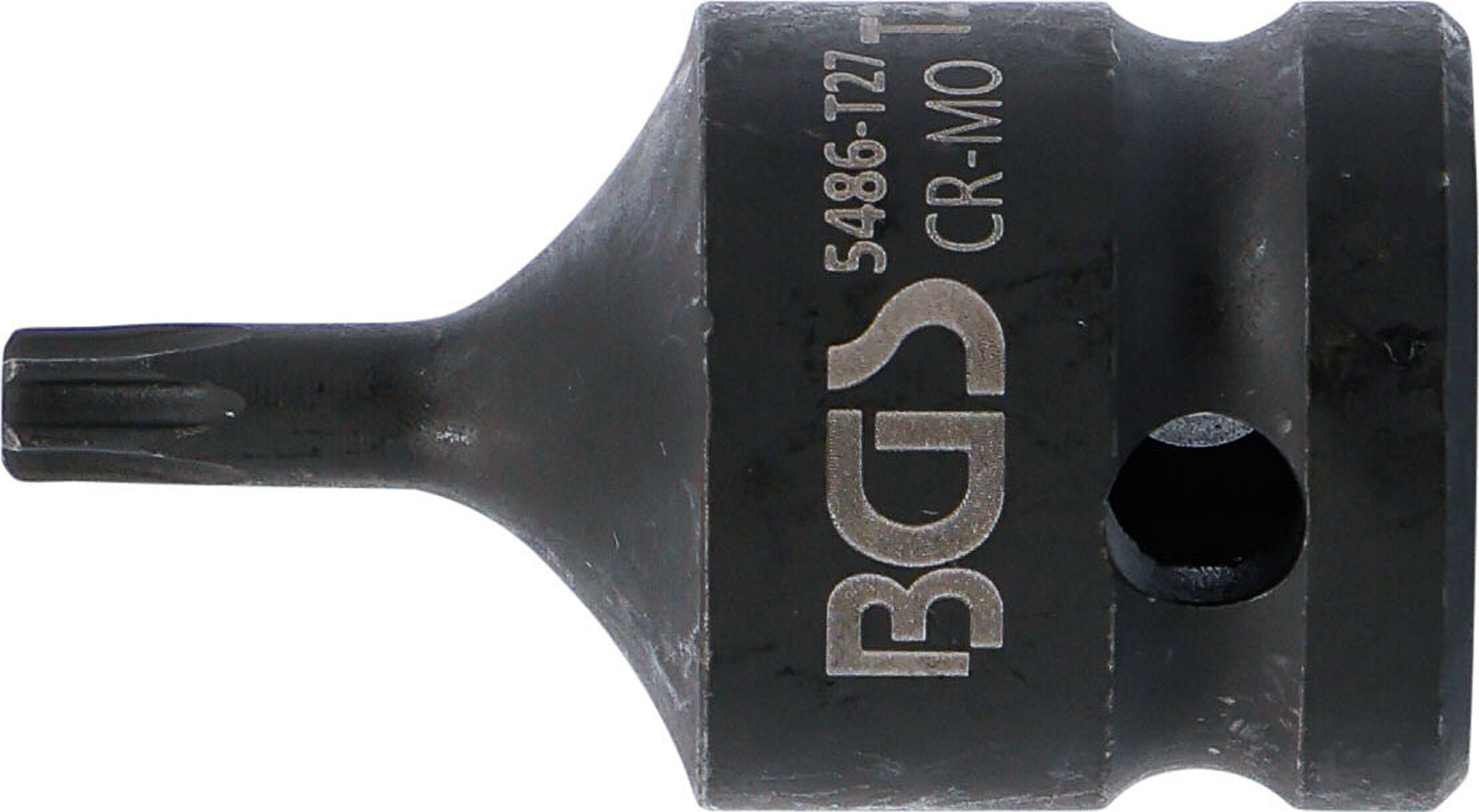 BGS Kraft-Bit-Einsatz | Länge 42 mm | Antrieb Innenvierkant 12,5 mm (1/2") | T-Profil (für Torx) T27