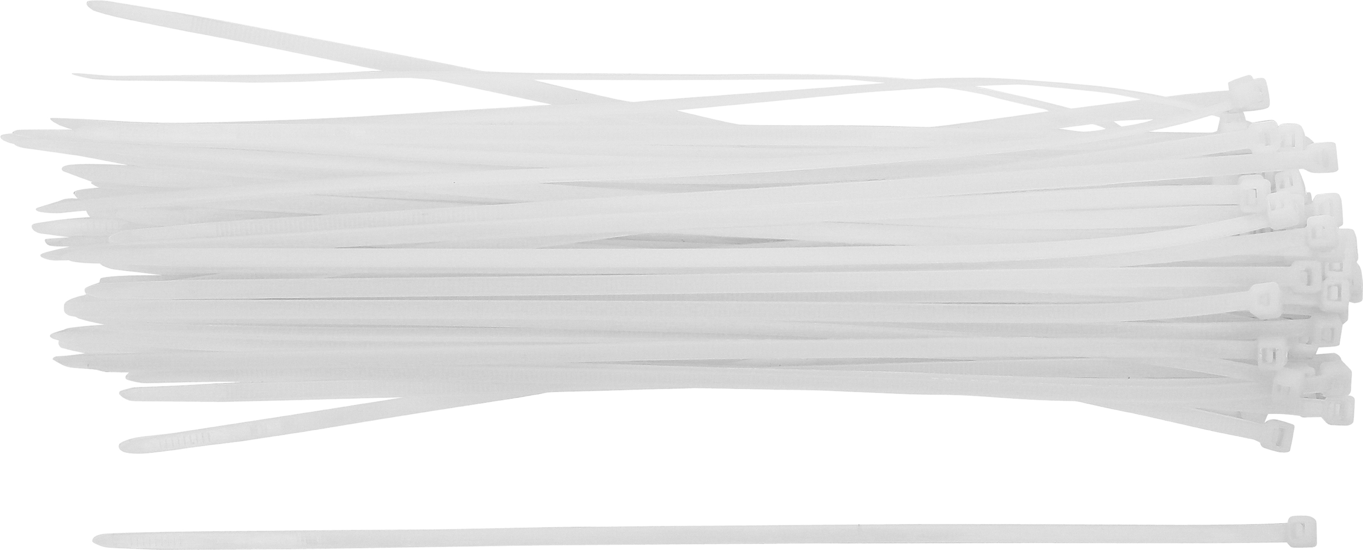 BGS Kabelbinder-Sortiment | weiß | 4,8 x 300 mm | 50-tlg.