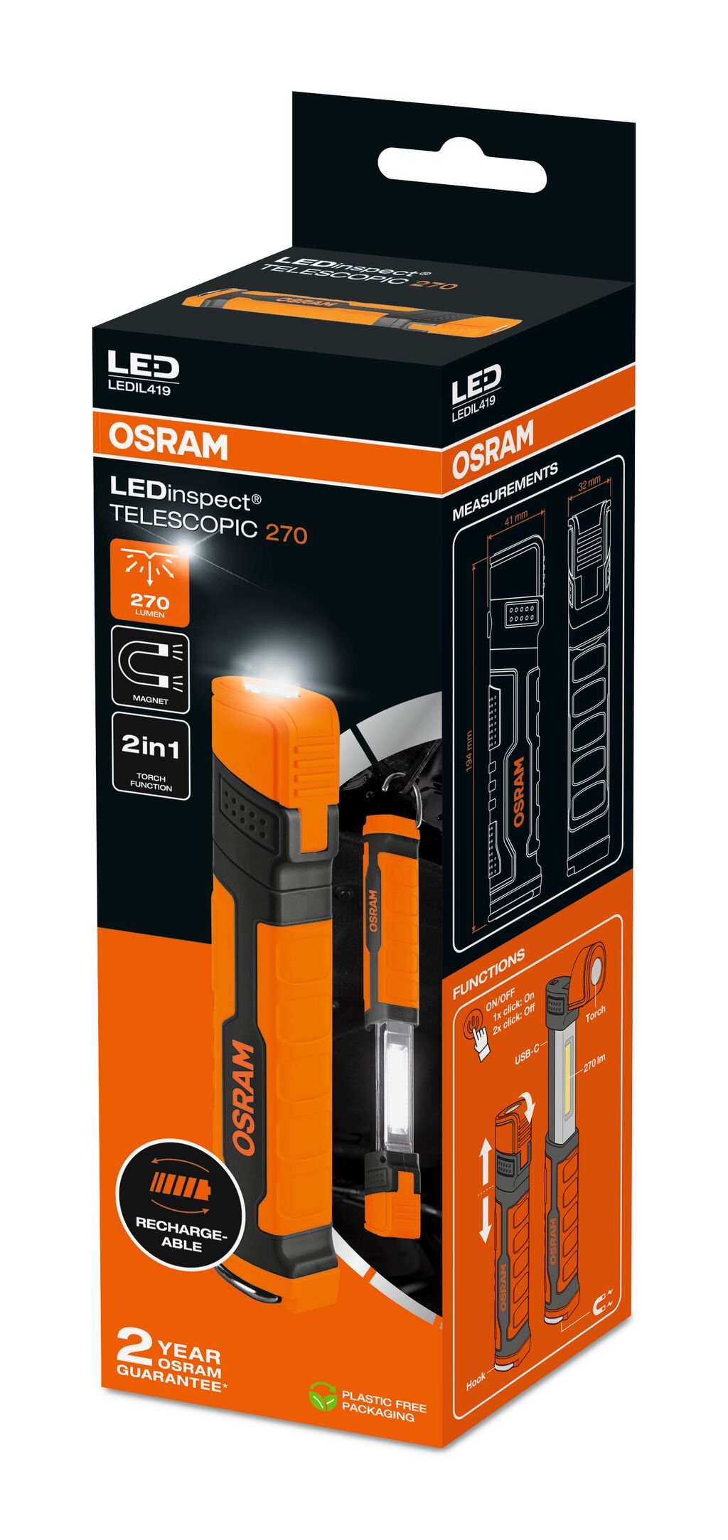 Handleuchte OSRLEDIL419 “ams-OSRAM 3,7 V, 6,6 W”