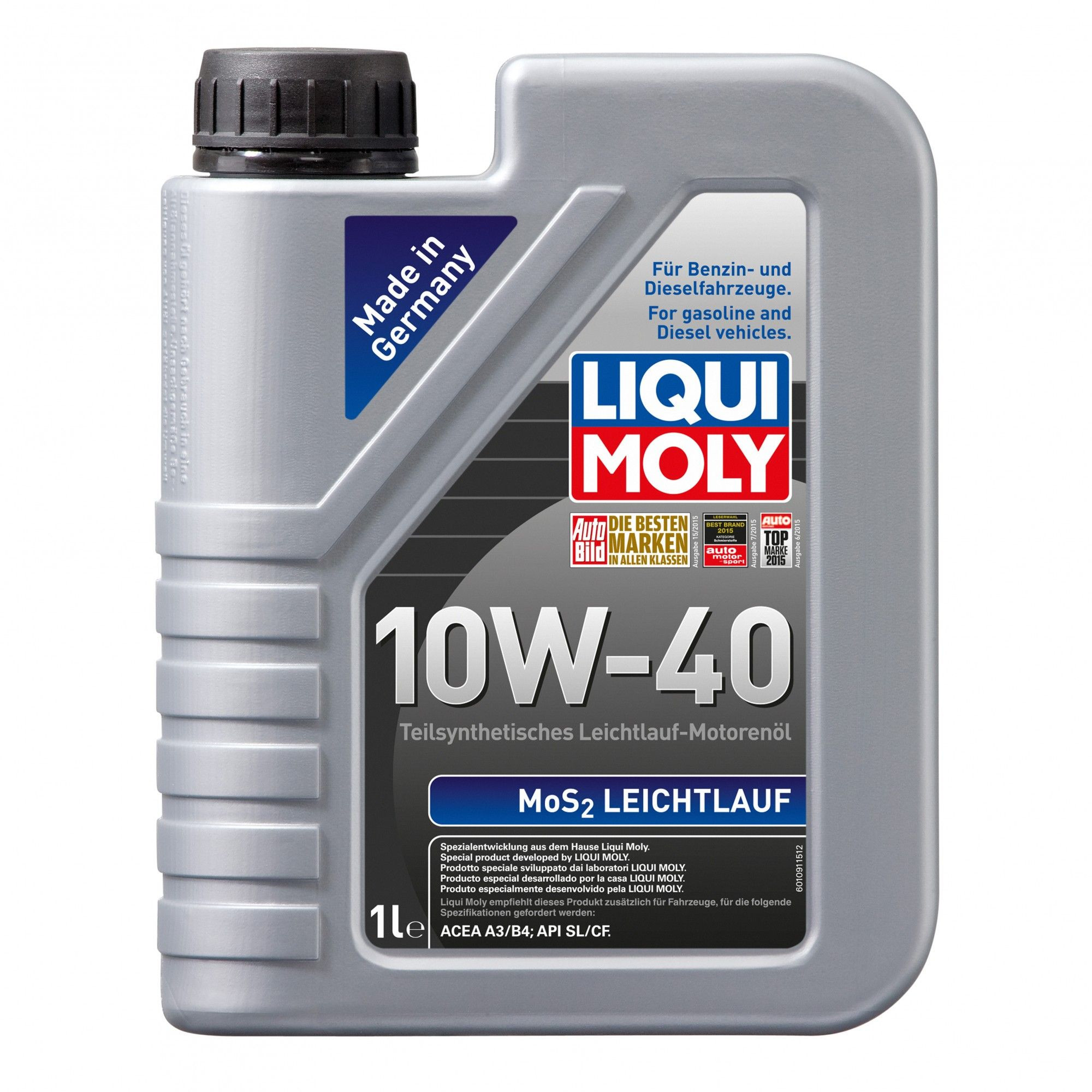 10W-40 Liqui Moly 1091 MoS2 Leichtlauf Motoröl 1 Liter