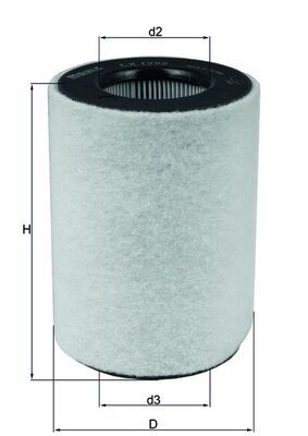 Luftfilter LX1792 “KNECHT 135 mm, 100 mm”