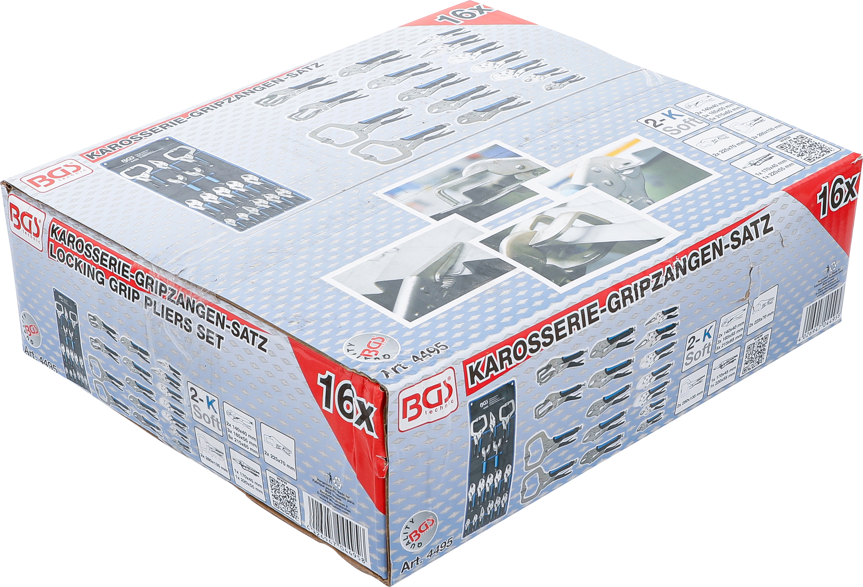 BGS Karosserie-Gripzangen-Satz | 16-tlg.