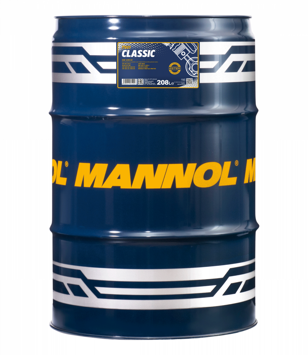 10W-40 Mannol 7501 Classic Motoröl 208 Liter