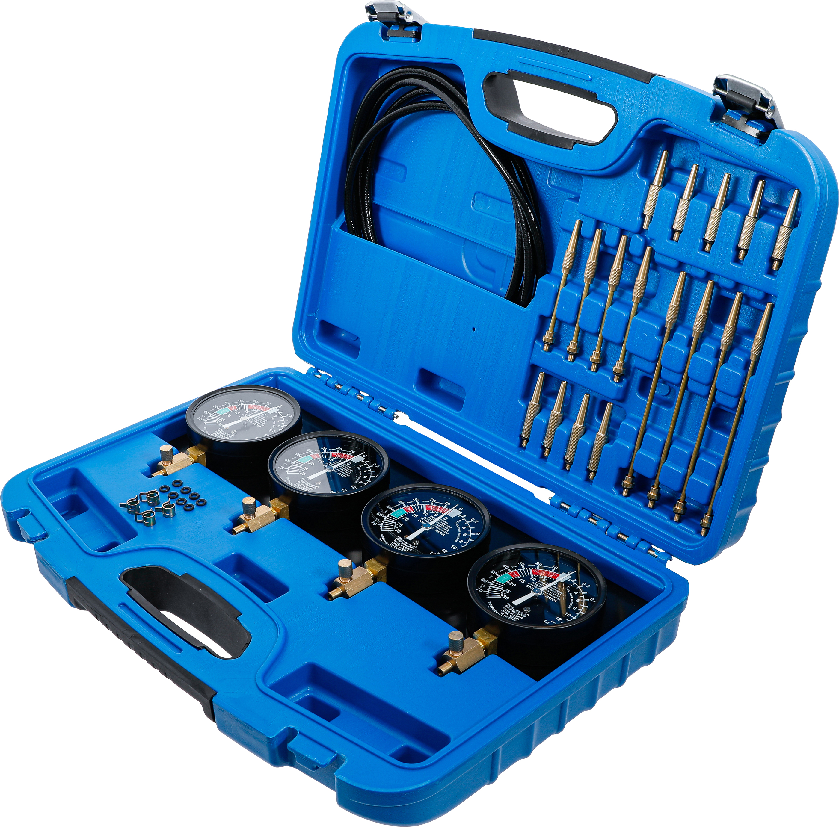 BGS Synchron-Vergaser-Testgerät | mit 4 Synchronuhren | 29-tlg.