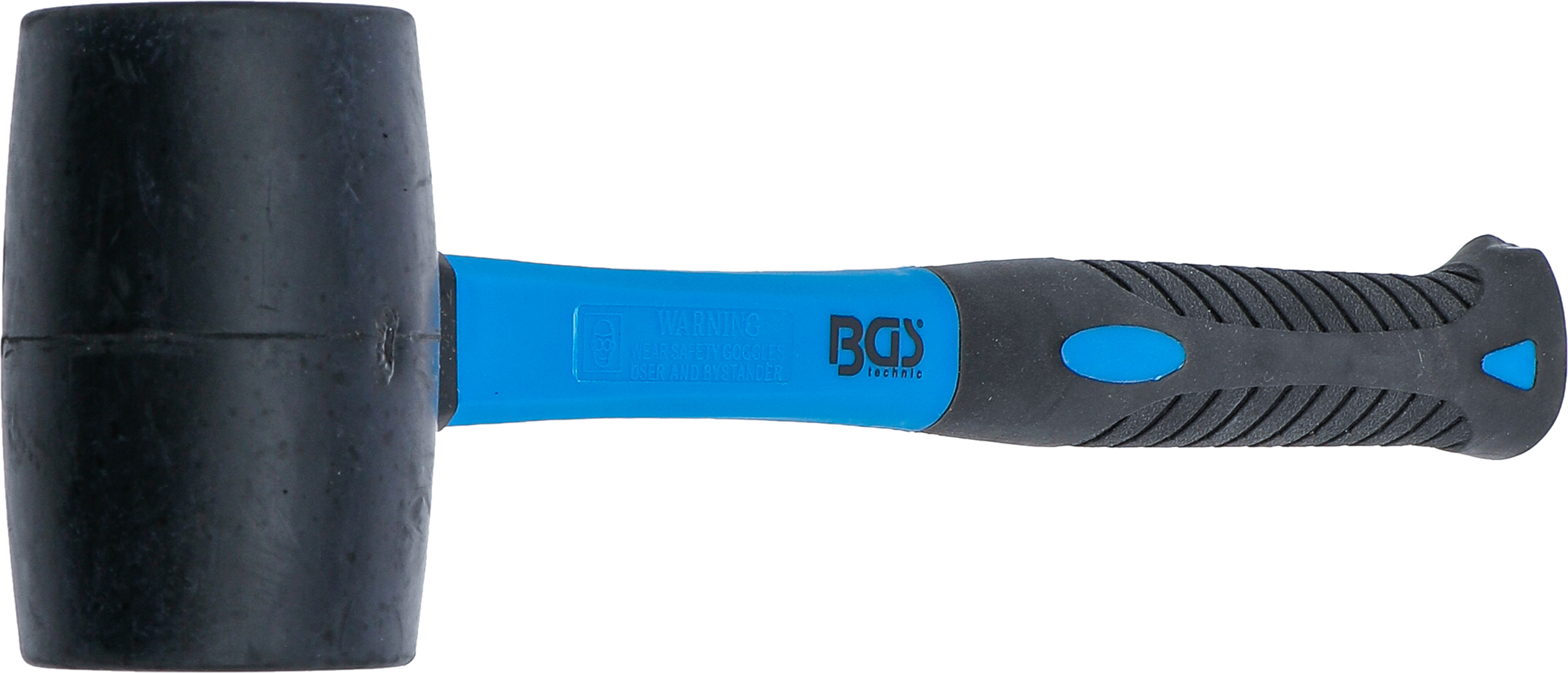 BGS Gummihammer | Fiberglasstiel | schwarzer Kopf | Ø 50 mm | 280 g