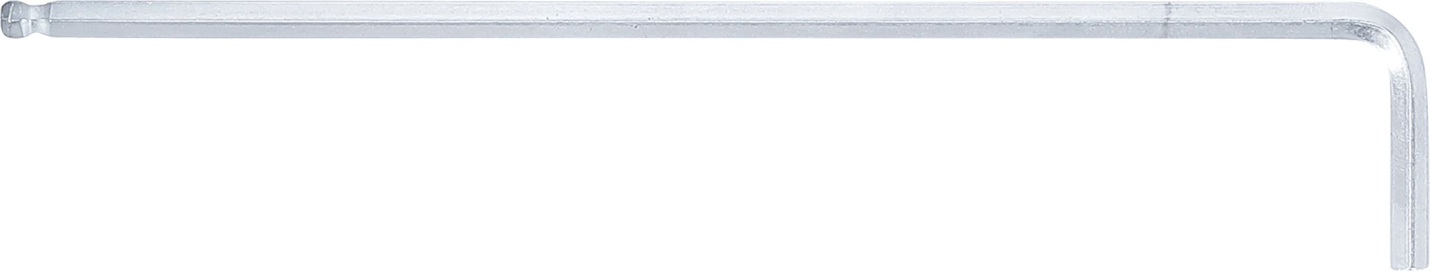 BGS Winkelschlüssel | extra lang | Innensechskant / Innensechskant mit Kugelkopf 4 mm