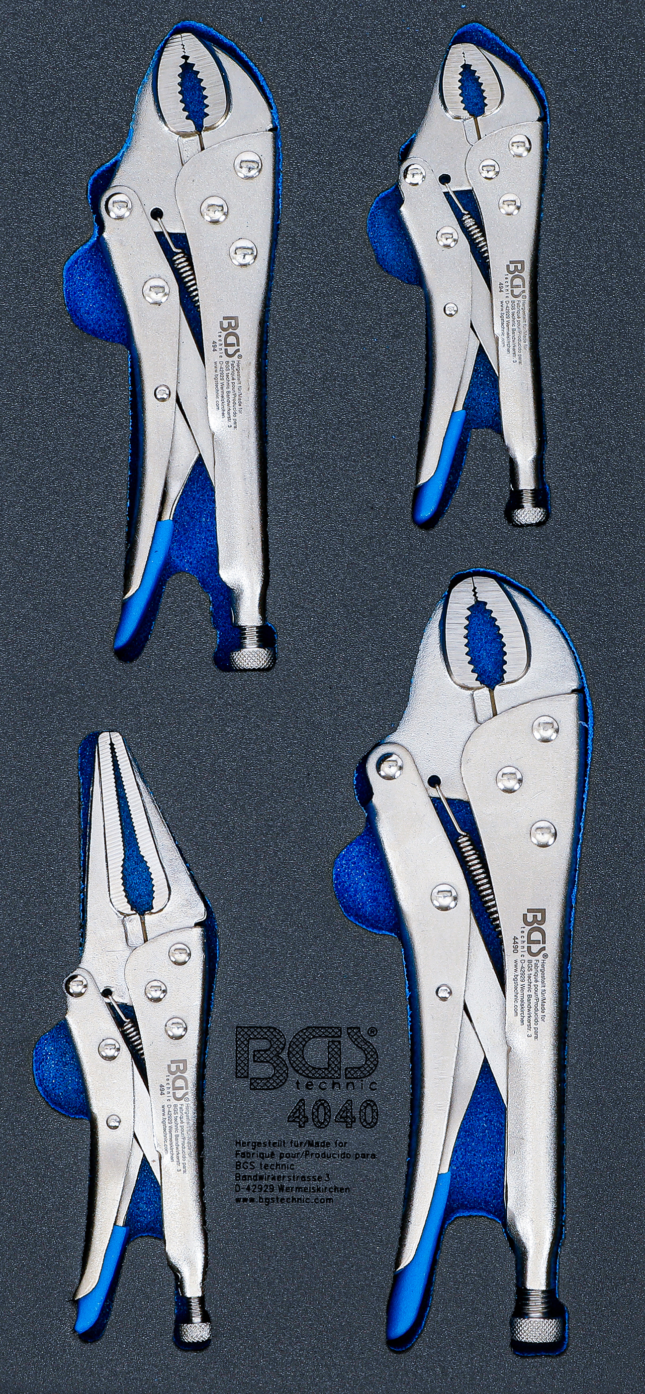 BGS Werkstattwageneinlage 1/3: Gripzangen | 4-tlg.