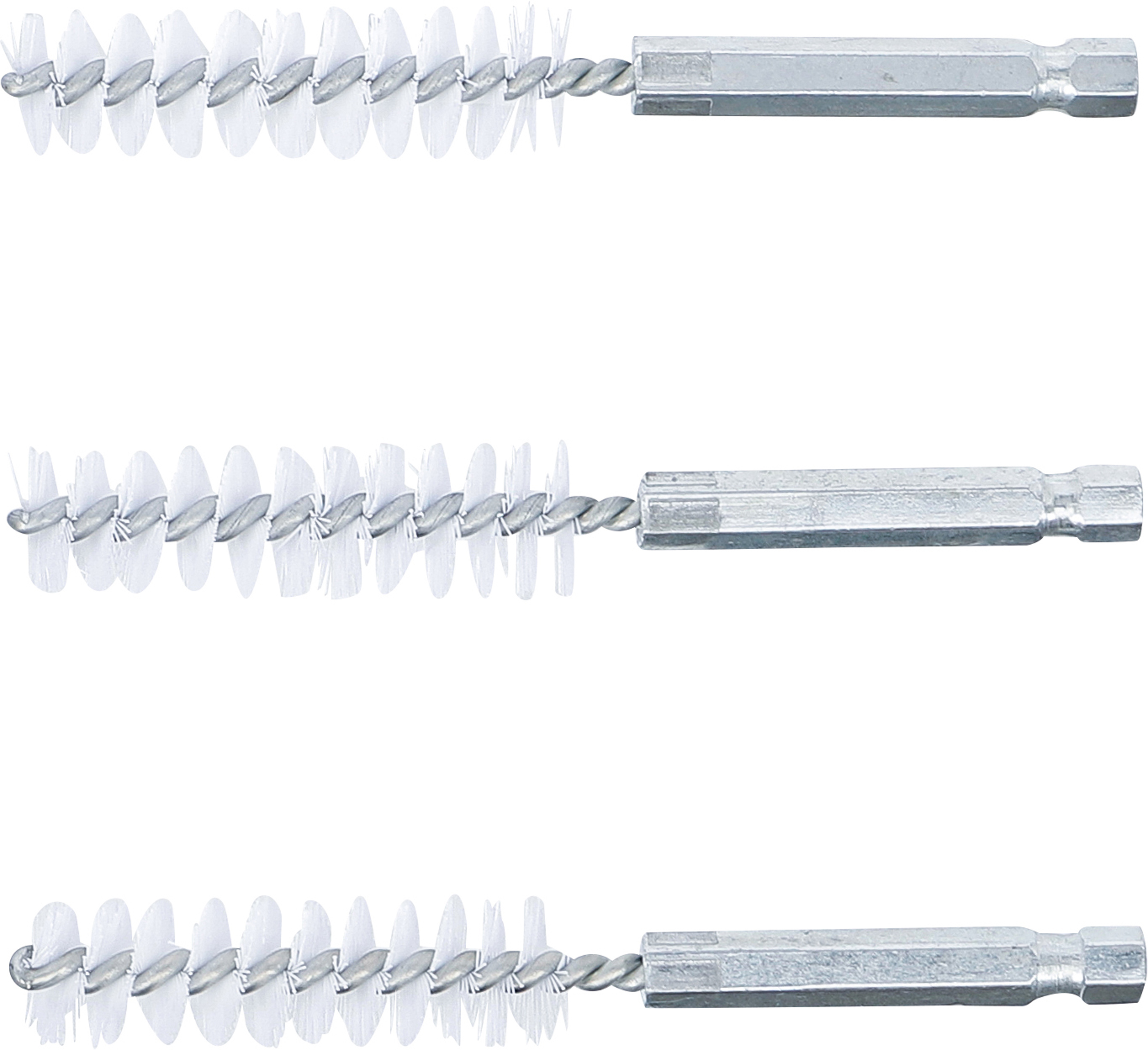 BGS Nylonbürste | 13 mm | Antrieb Außensechskant 6,3 mm (1/4") | 3-tlg.