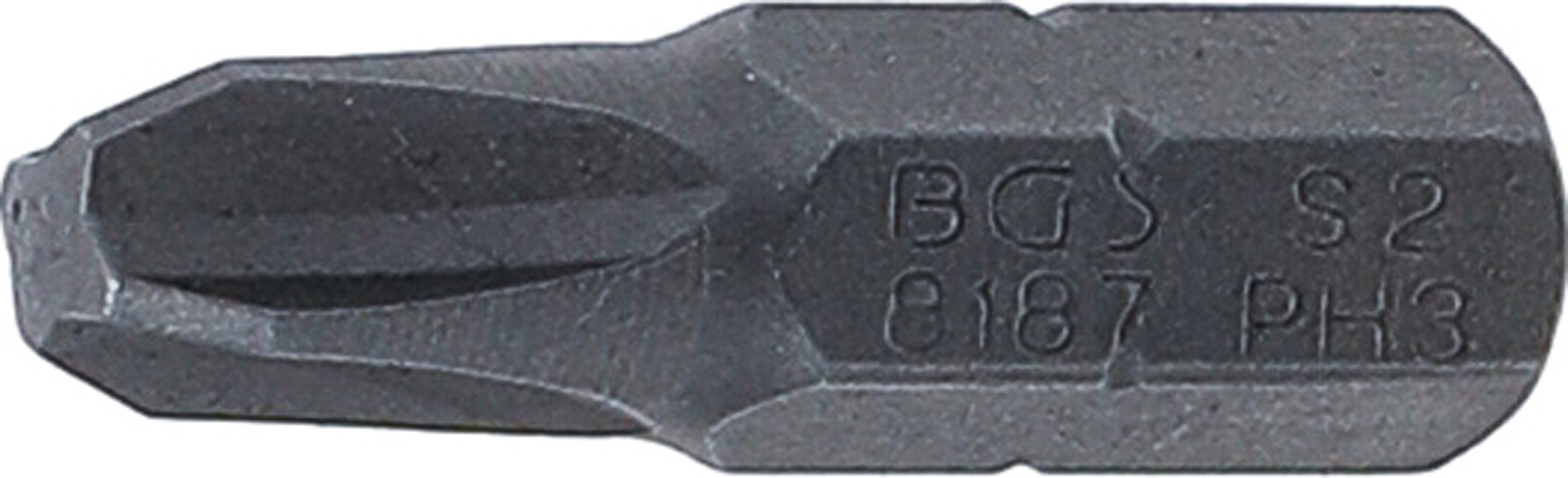 BGS Bit | Länge 25 mm | Antrieb Außensechskant 6,3 mm (1/4") | Kreuzschlitz PH3