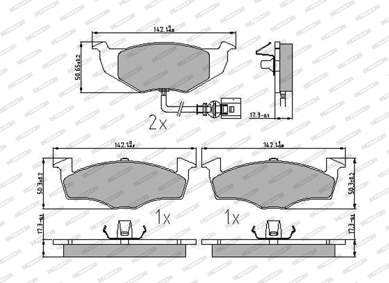 Bremsbelagsatz, Scheibenbremse