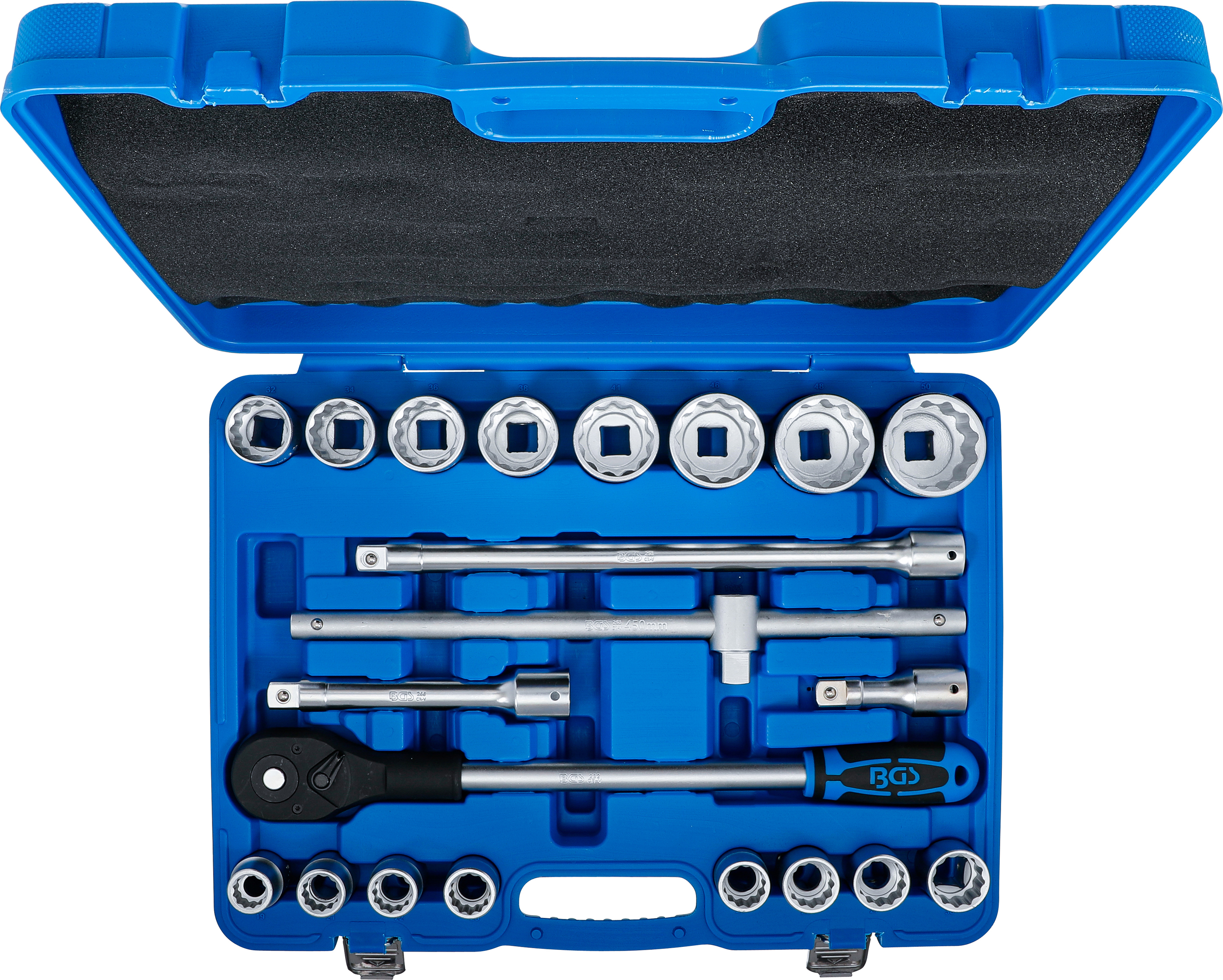 BGS Steckschlüssel-Satz Zwölfkant | Antrieb 20 mm (3/4") | 21-tlg.