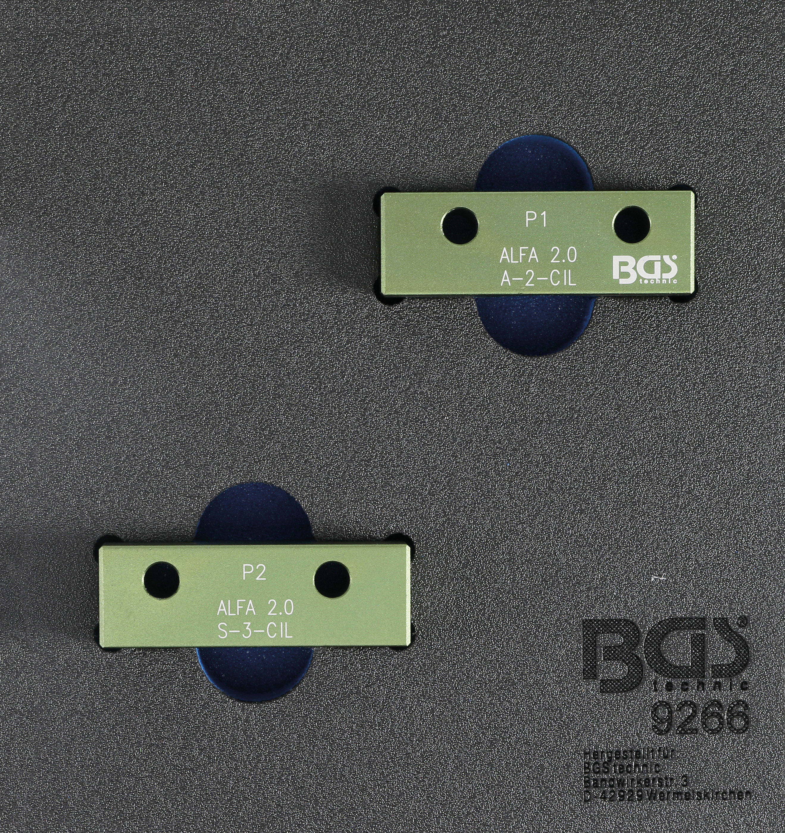 BGS Werkstattwageneinlage 1/6: Nockenwellen-Arretierwerkzeug-Satz | für Alfa Romeo 2.0l 16V JTS