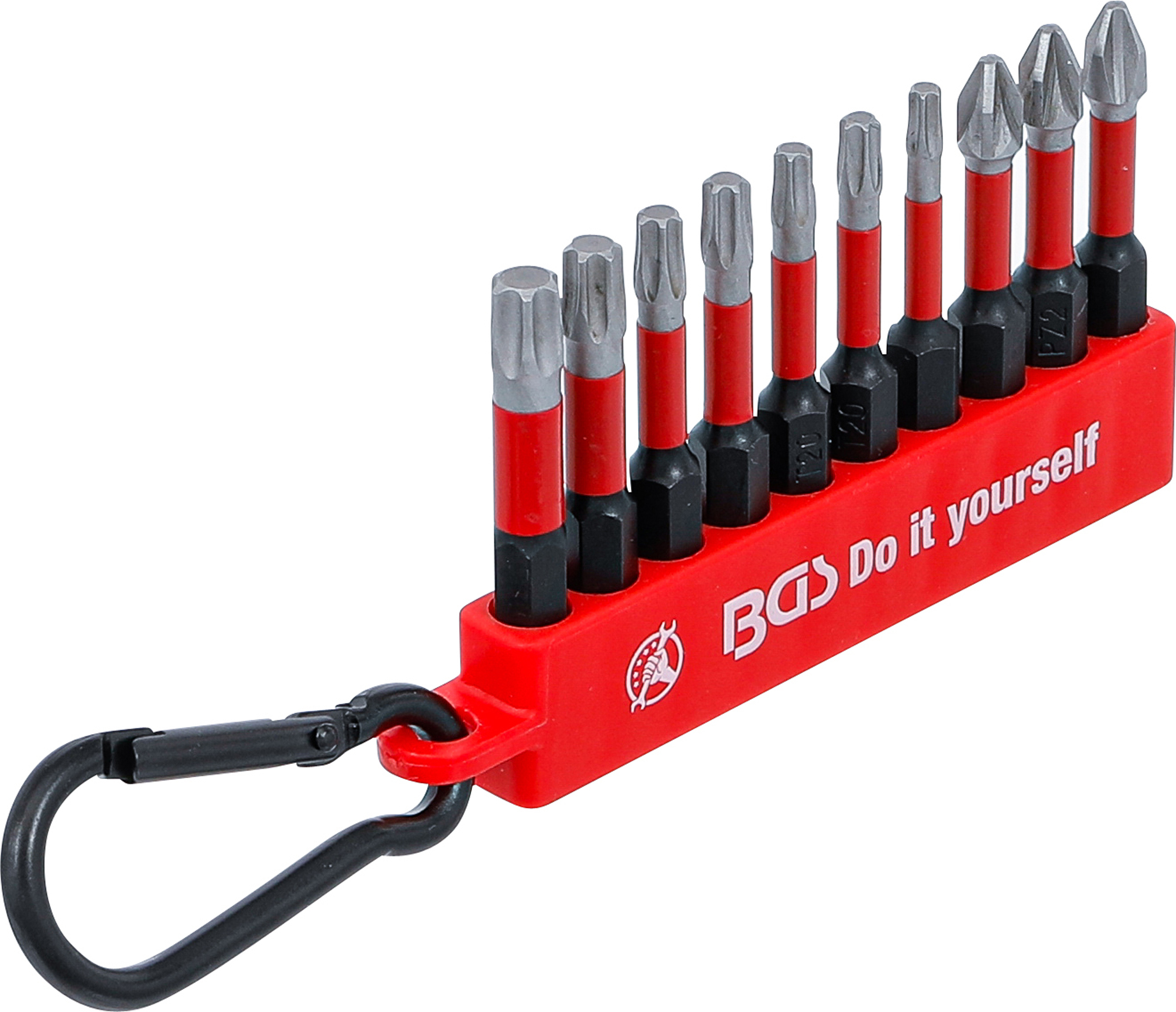 BGS Torsions-Bit-Satz | Antrieb Außensechskant 6,3 mm (1/4") | 50 mm | 10-tlg.