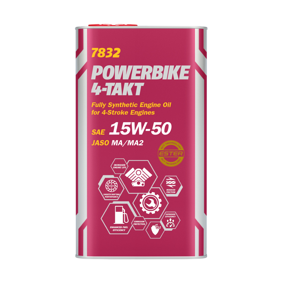 15W-50 Mannol 7832 Powerbike 4-Takt Motoröl Motorrad 4 Liter