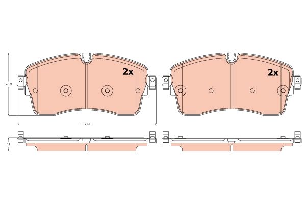 Bremsbelagsatz, Scheibenbremse