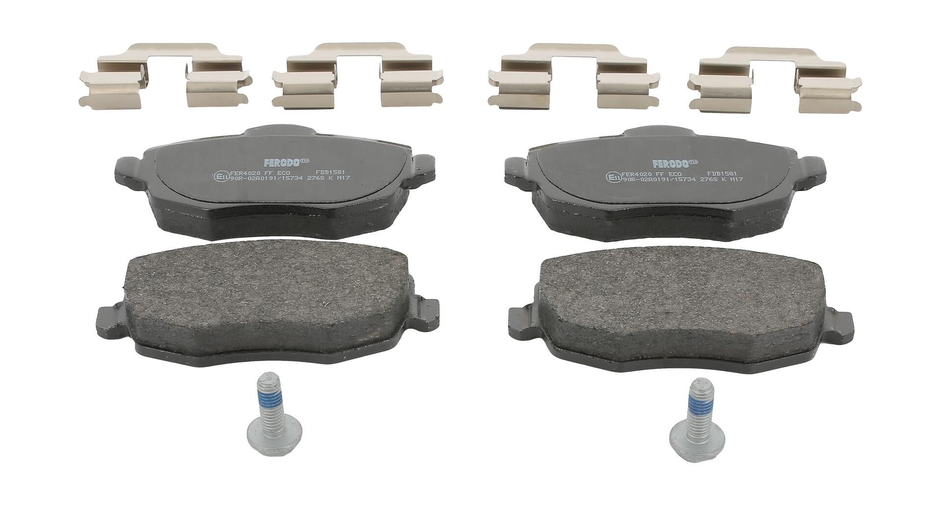 Bremsbelagsatz, Scheibenbremse