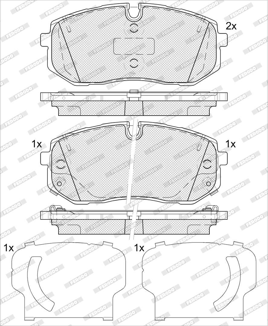 Bremsbelagsatz, Scheibenbremse
