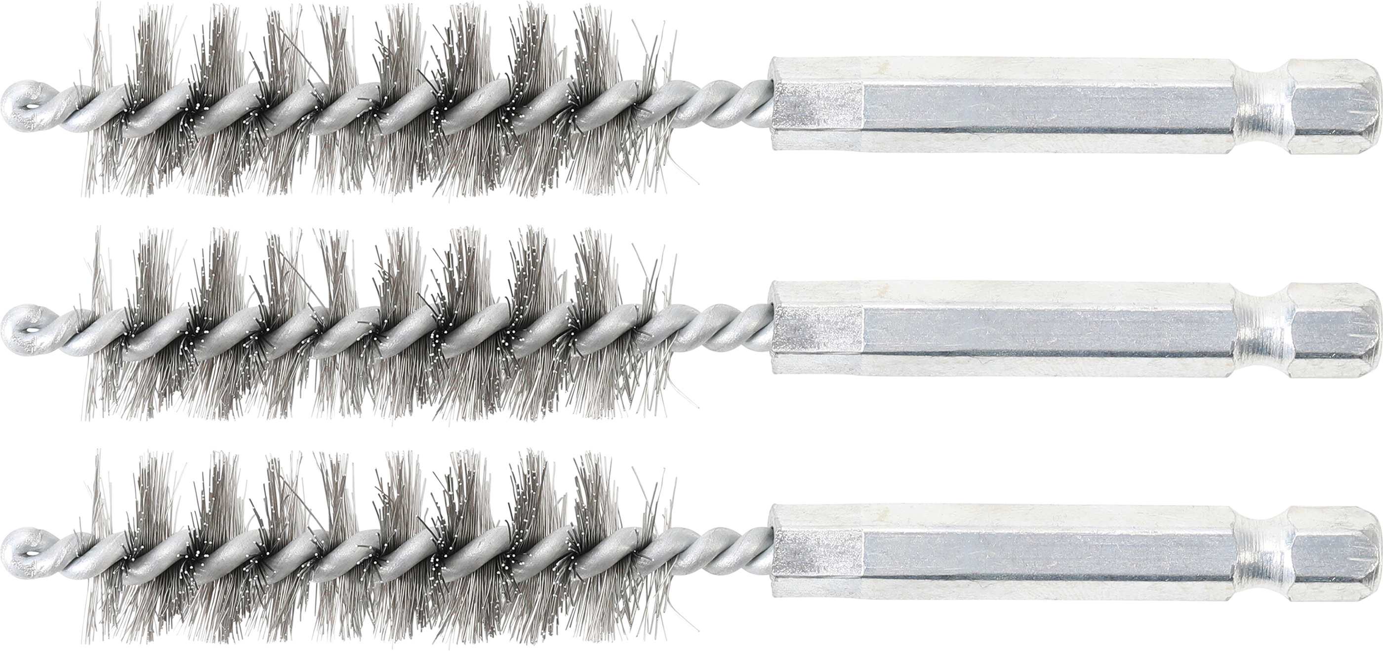 BGS Stahlbürste | 14 mm | Antrieb Außensechskant 6,3 mm (1/4") | 3-tlg.