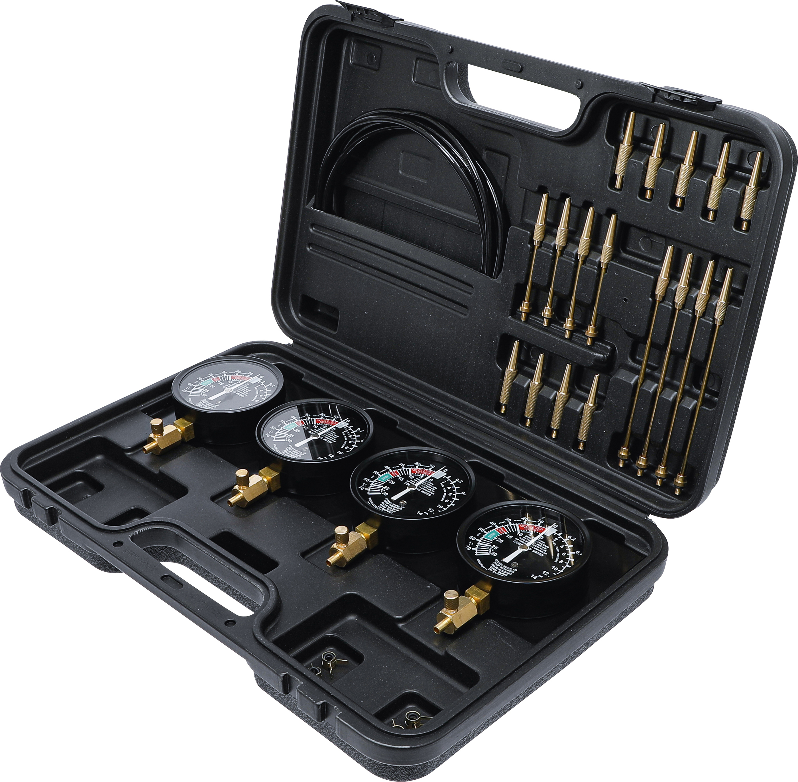 BGS Synchron-Vergaser-Testgerät | mit 4 Synchronuhren | 26-tlg.