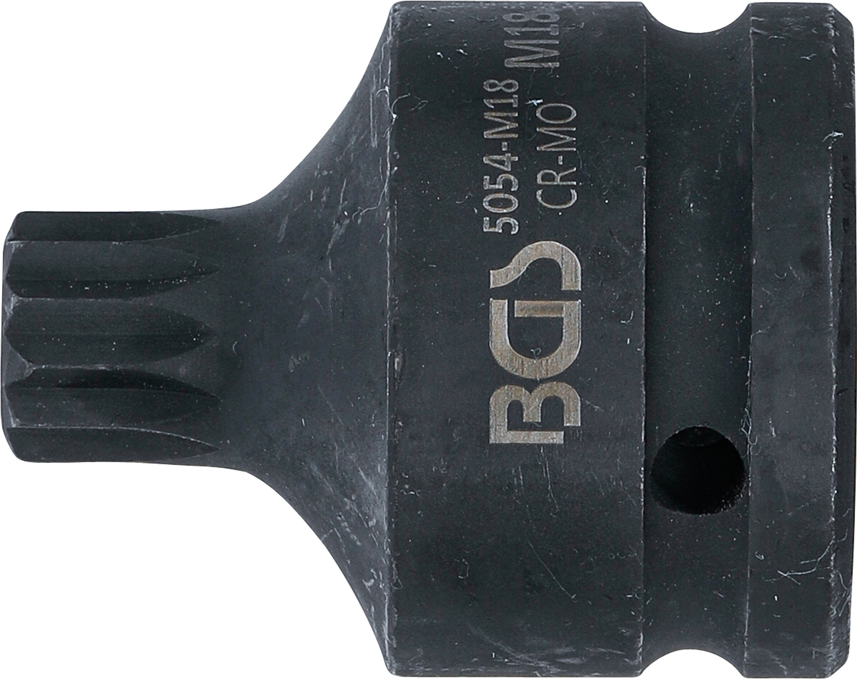 BGS Kraft-Bit-Einsatz | Länge 55 mm | Antrieb Innenvierkant 20 mm (3/4") | Innenvielzahn (für XZN) M18