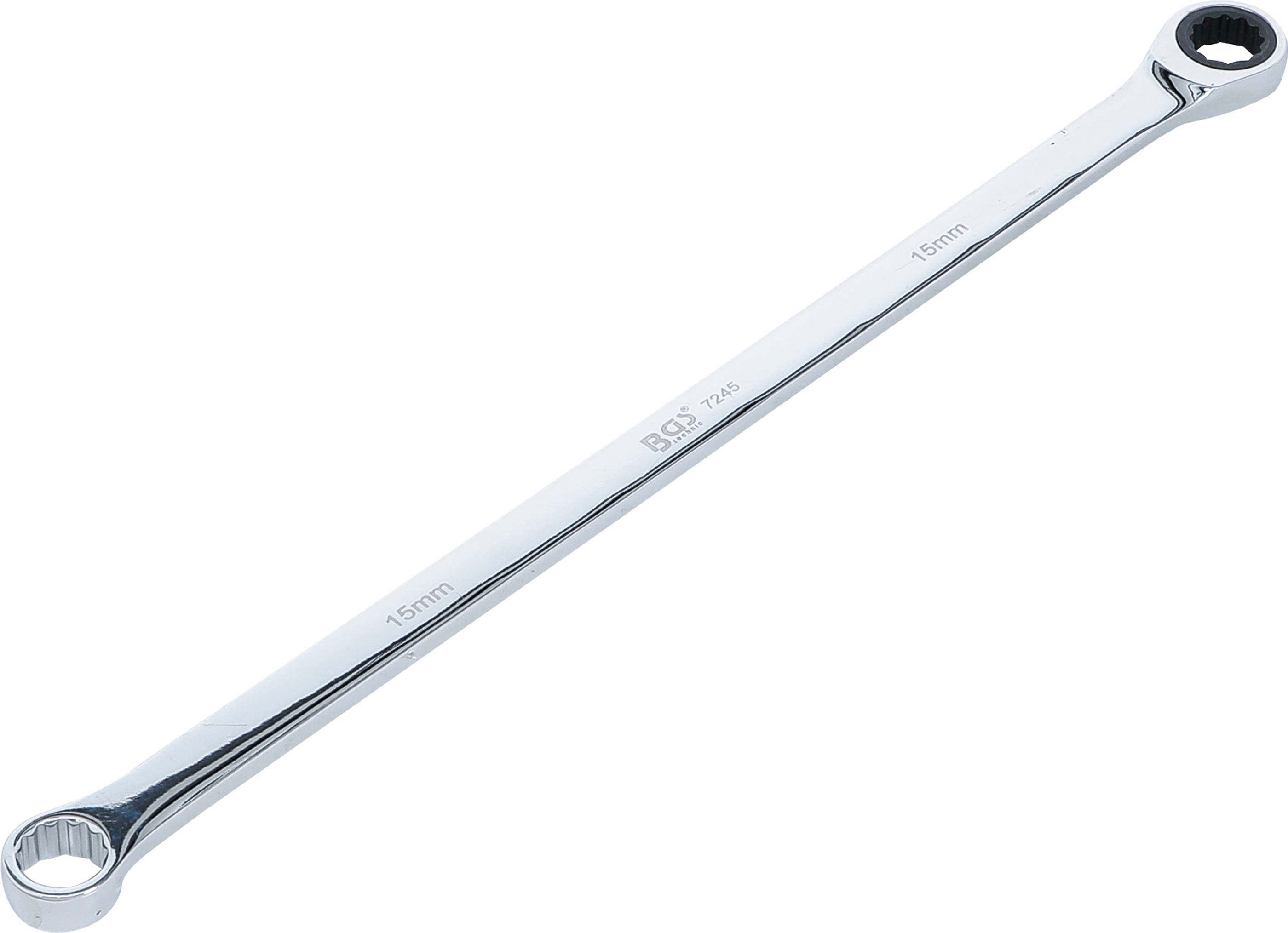 BGS Ratschenring- und Ringschlüssel | extra lang | SW 15 mm