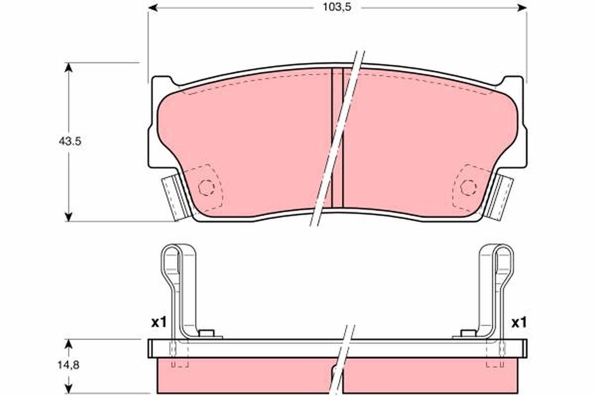 Bremsbelagsatz, Scheibenbremse