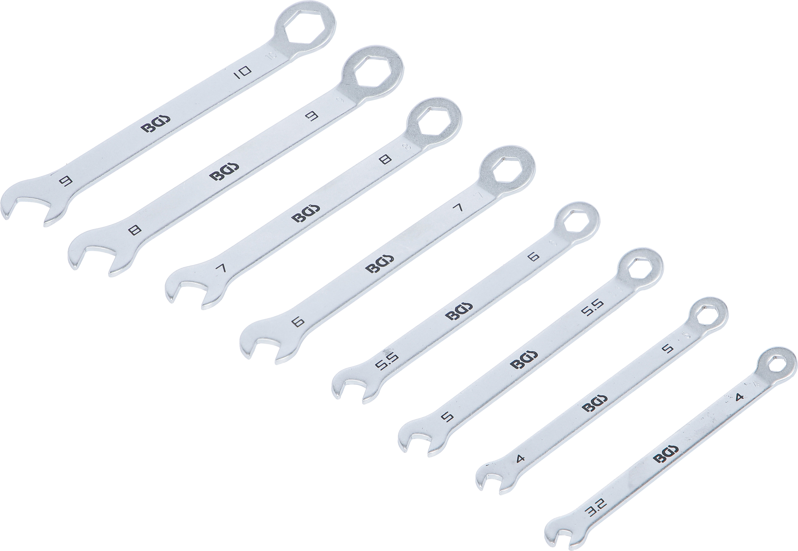 BGS Maul-Ringschlüssel-Satz | Mini-Ausführung | SW 4 - 10 mm | 8-tlg.