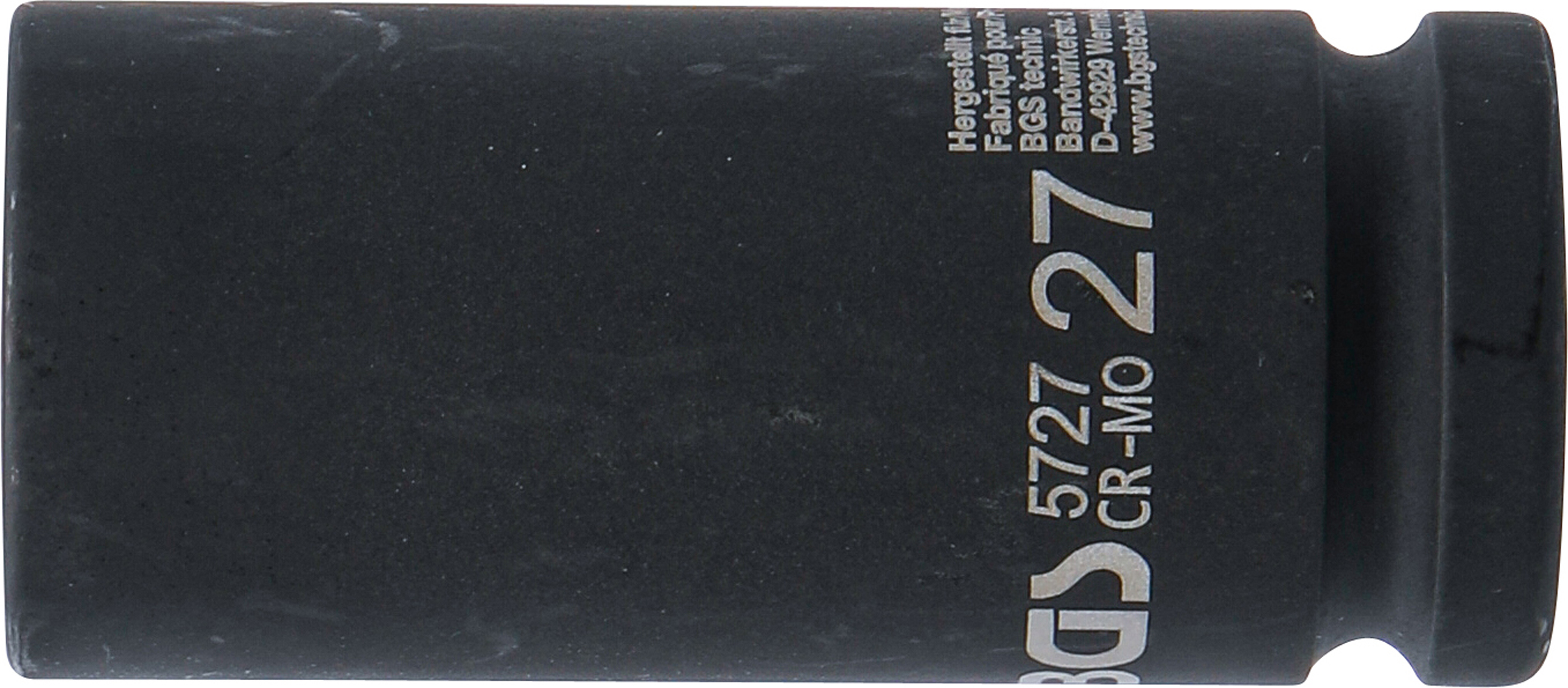 BGS Kraft-Steckschlüssel-Einsatz Sechskant, tief | Antrieb Innenvierkant 20 mm (3/4") | SW 27 mm