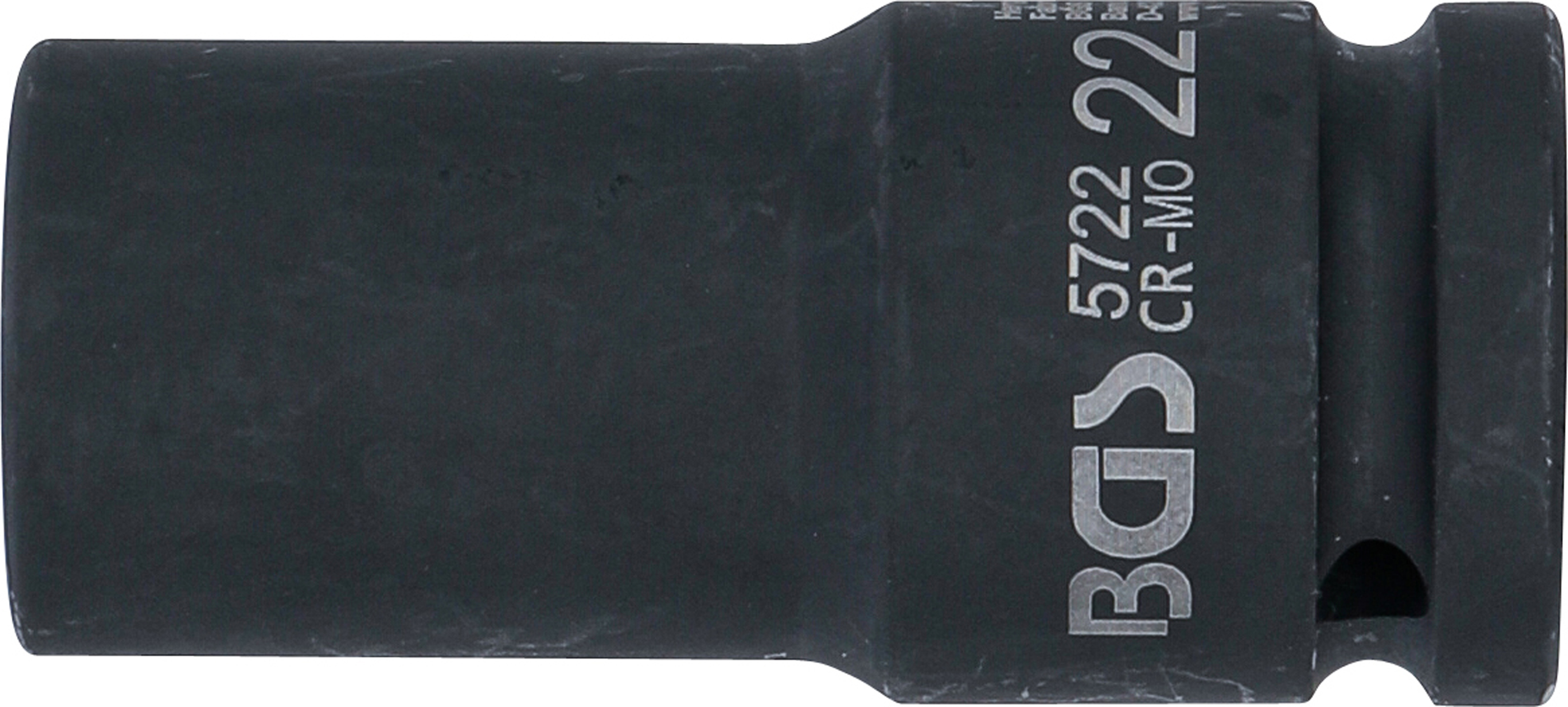 BGS Kraft-Steckschlüssel-Einsatz Sechskant, tief | Antrieb Innenvierkant 20 mm (3/4") | SW 22 mm